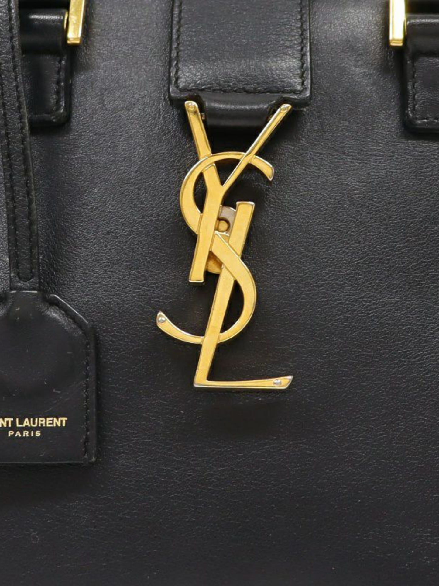Yves Saint Laurent 2010s Black Baby Cabas Bag