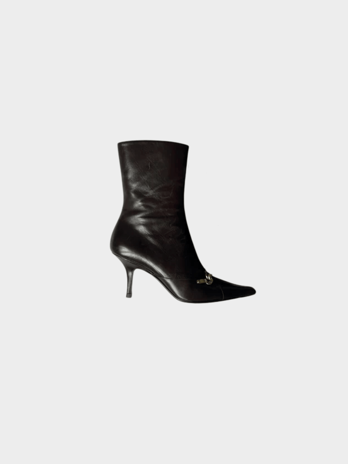Christian Dior 2000s Brown Vintage Lock and Key Boots