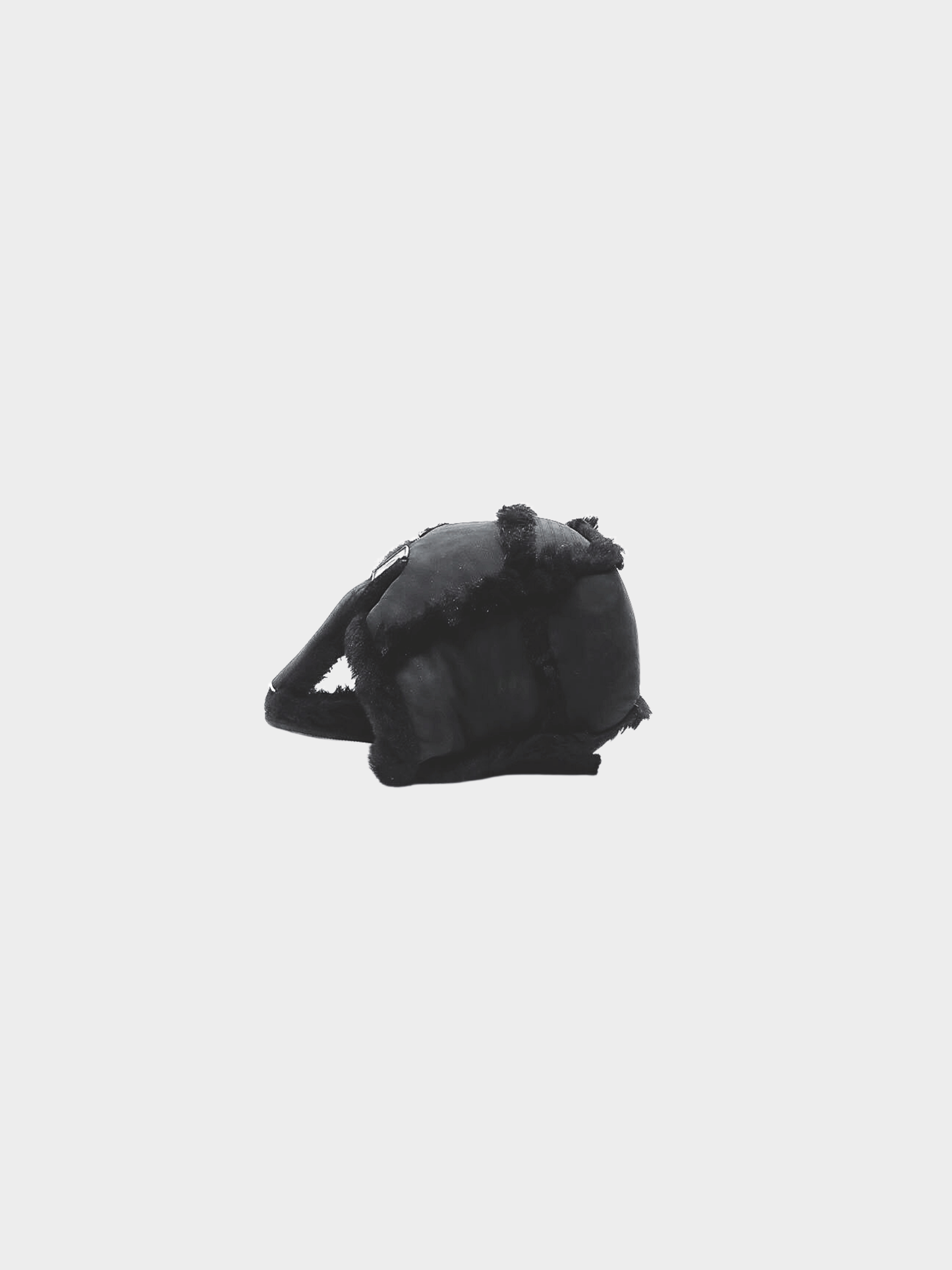 Chanel 2007-2008 Black Shearling Trim Tote Bag