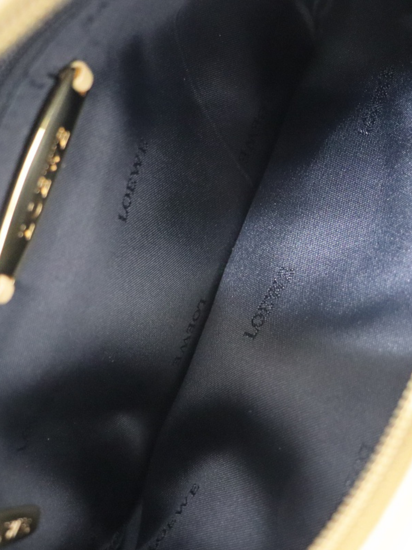 Loewe 2000s Beige Leather Anagram Shoulder Bag