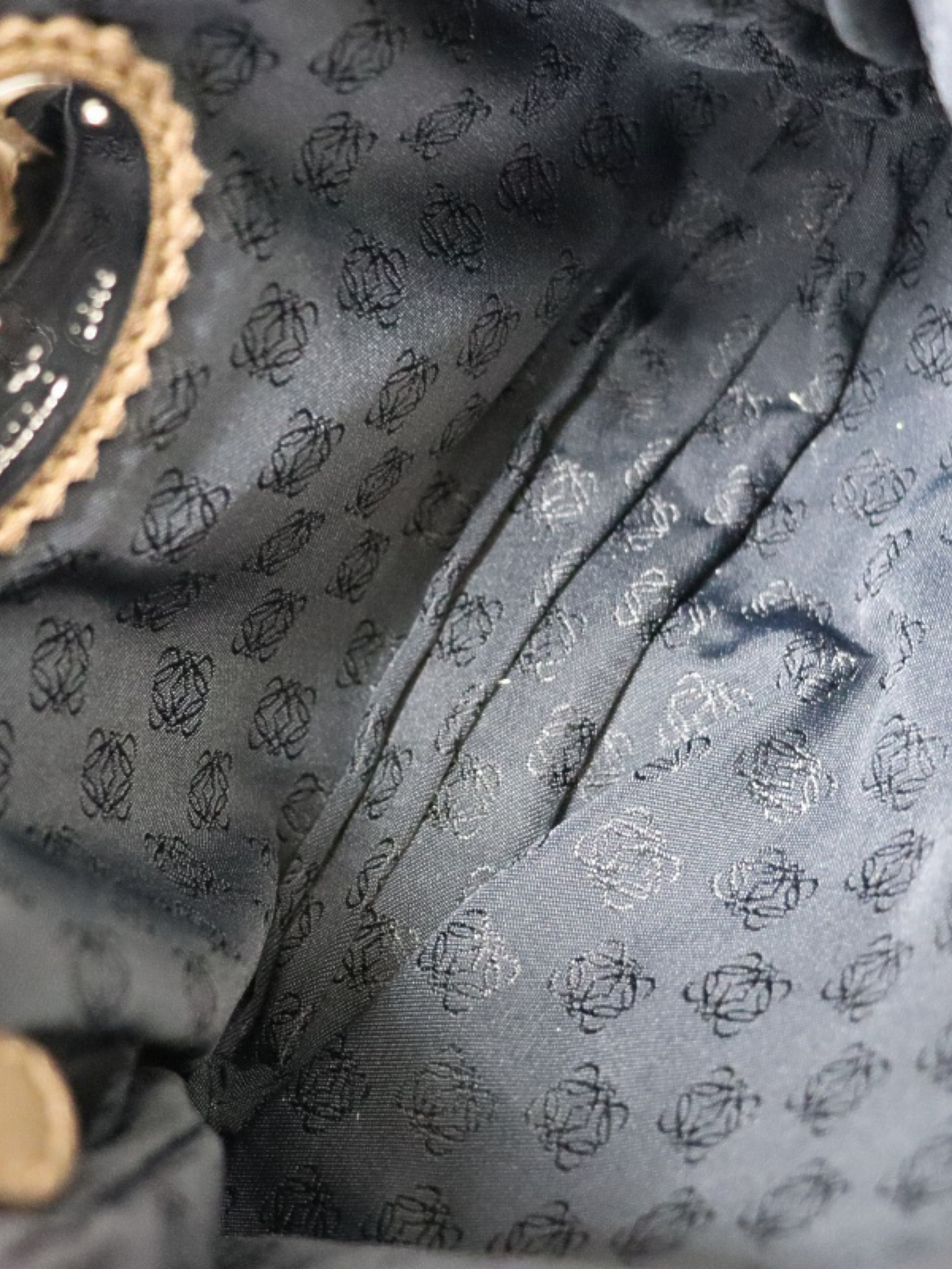 Loewe 2000s Metallic Brown Leather Flamenco Bag