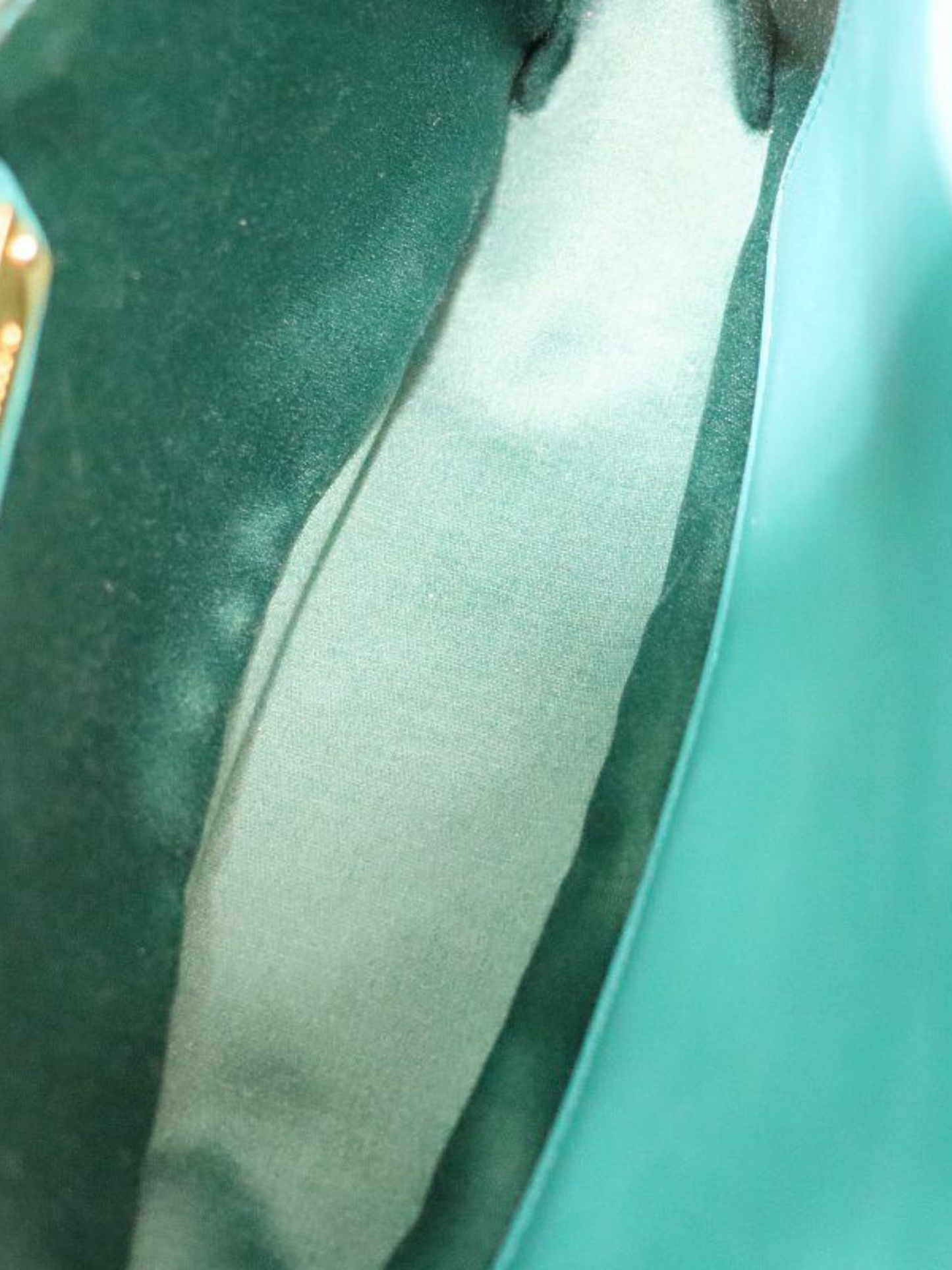 Miu Miu 2000s Green Leather Matelassé Chain Shoulder Bag