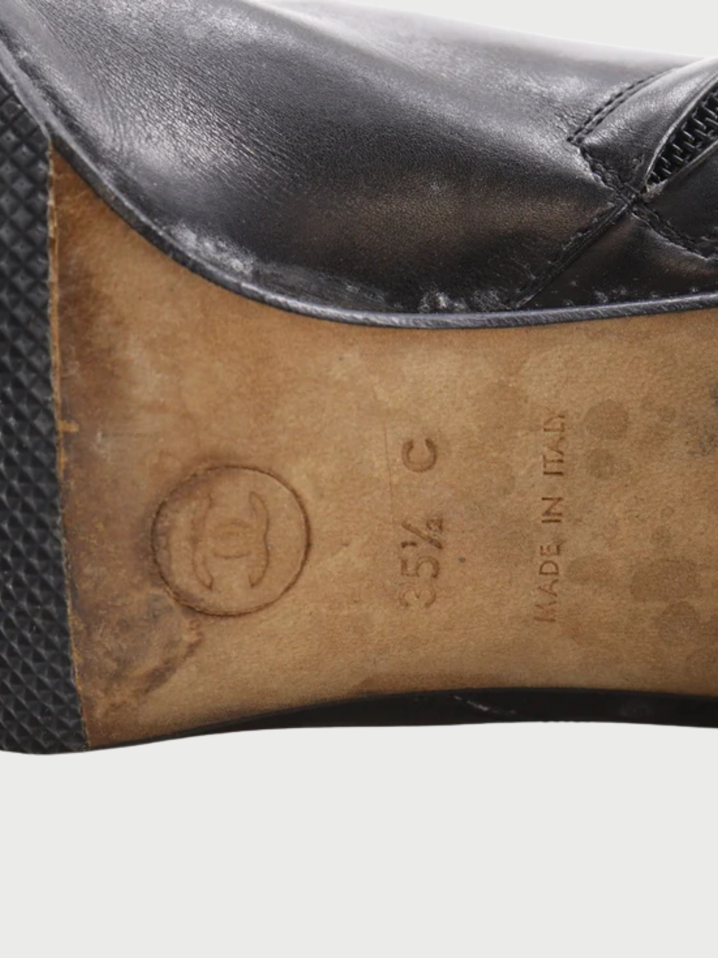 Chanel 2000s Black Leather Boots