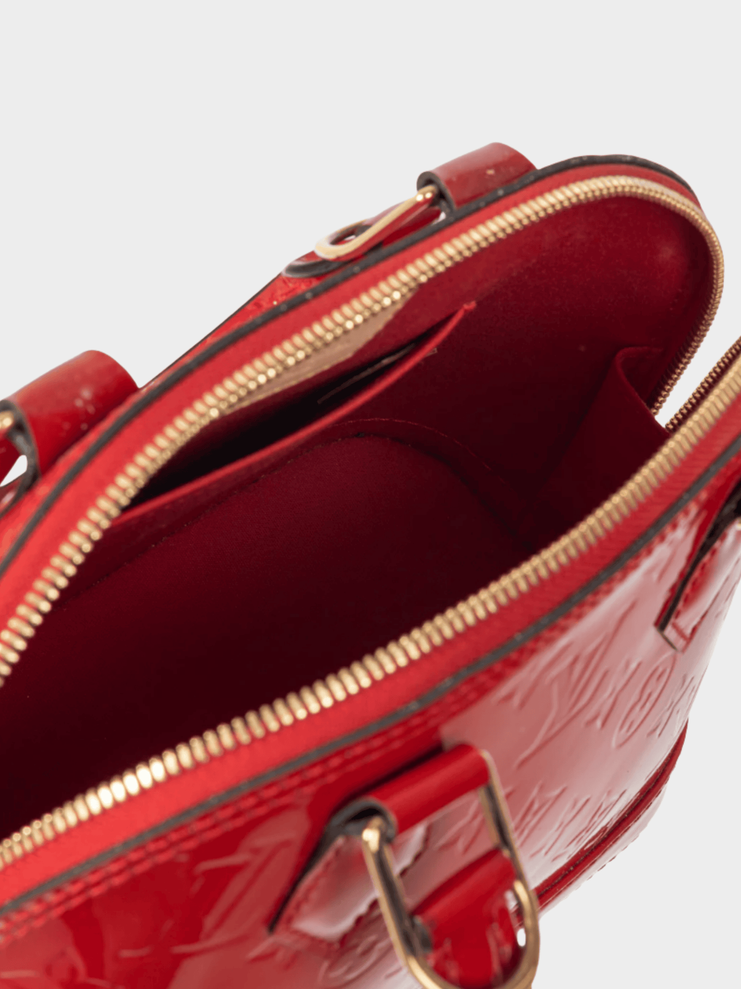 Louis Vuitton 2014 Alma BB Cerise Monogram Vernis Tote