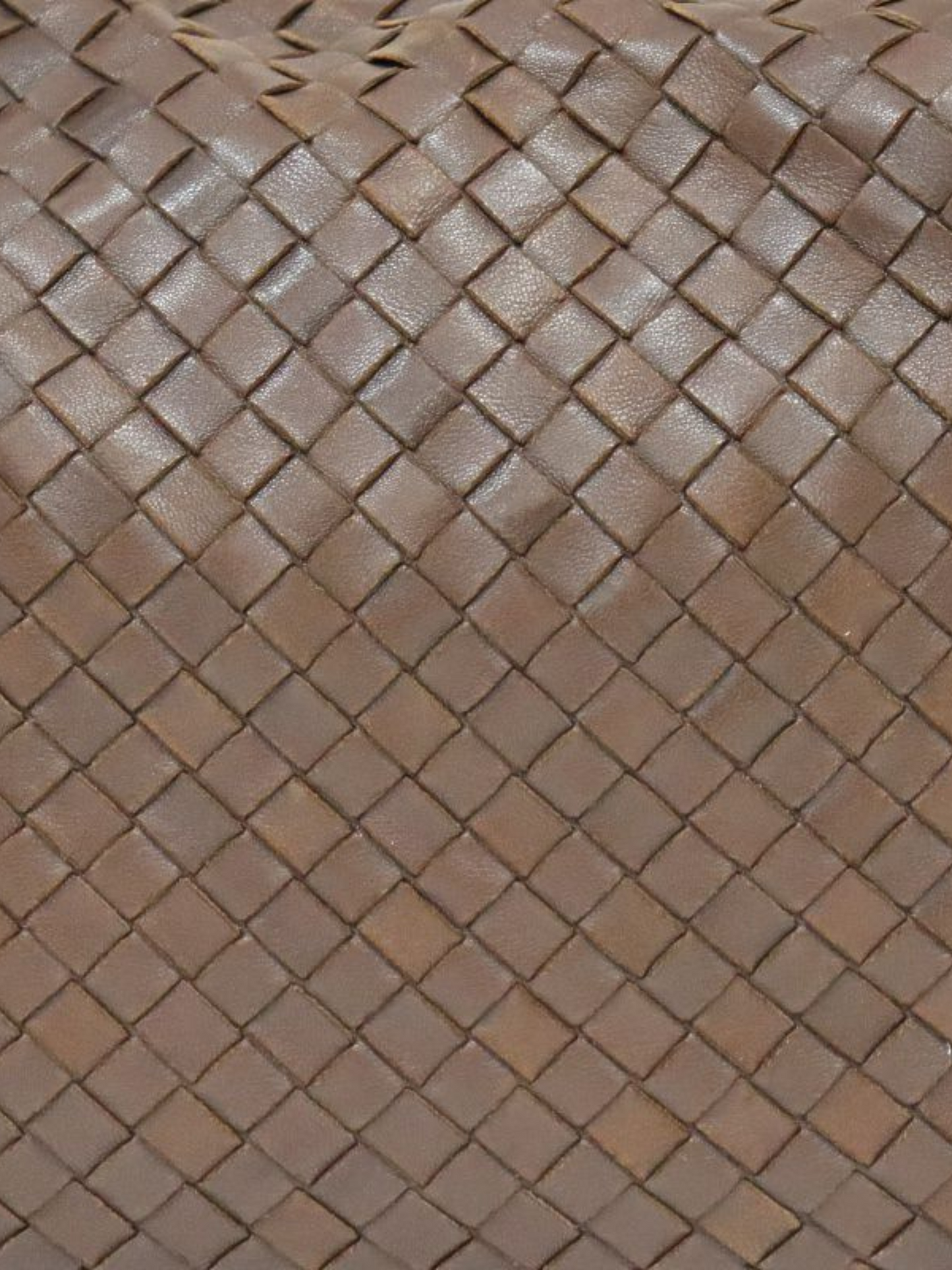 Bottega Veneta 2000s Brown Intrecciato One-Shoulder Bag