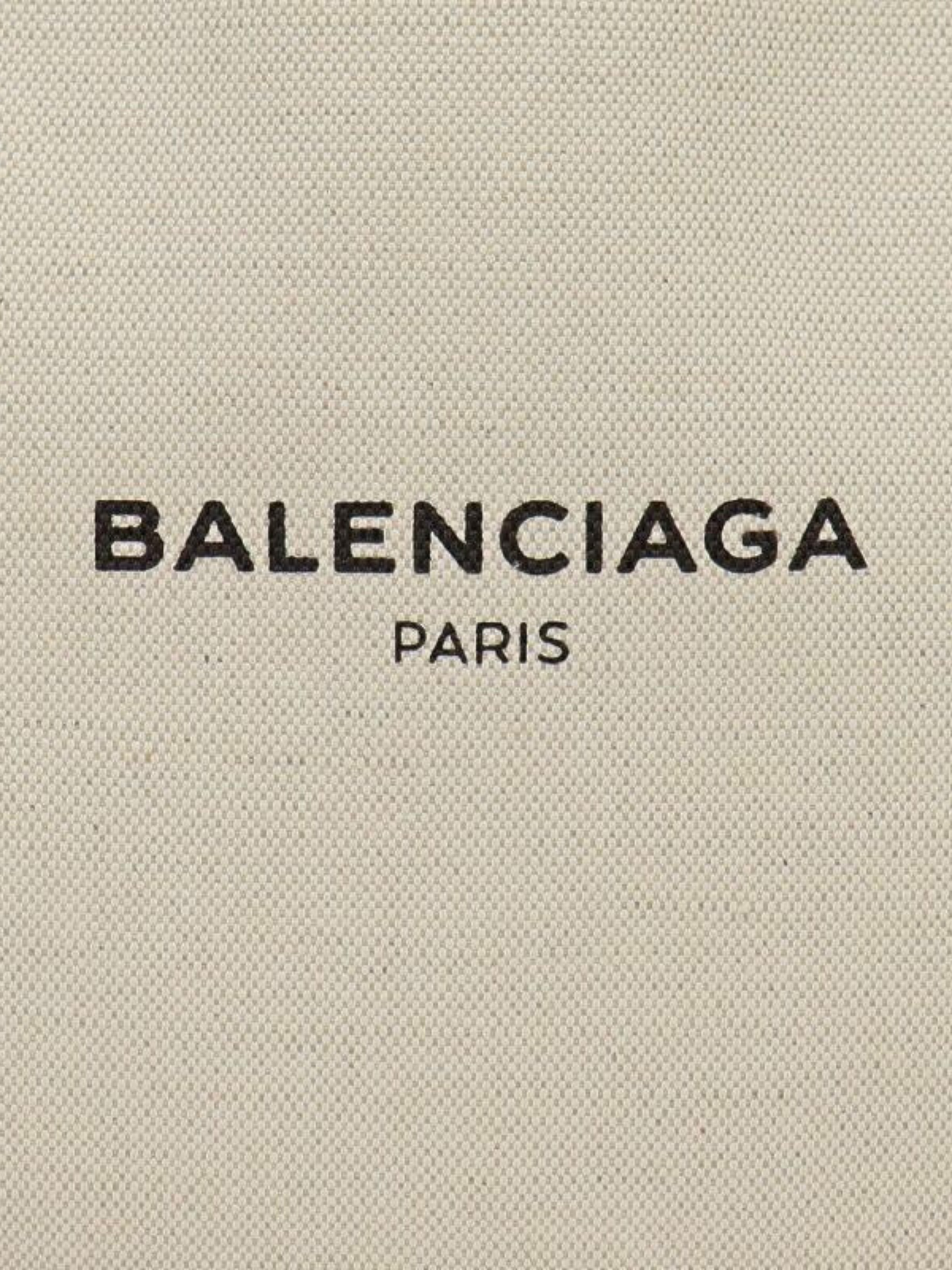 Balenciaga 2010s Ivory Bordeaux Canvas Navy Cabas S Tote