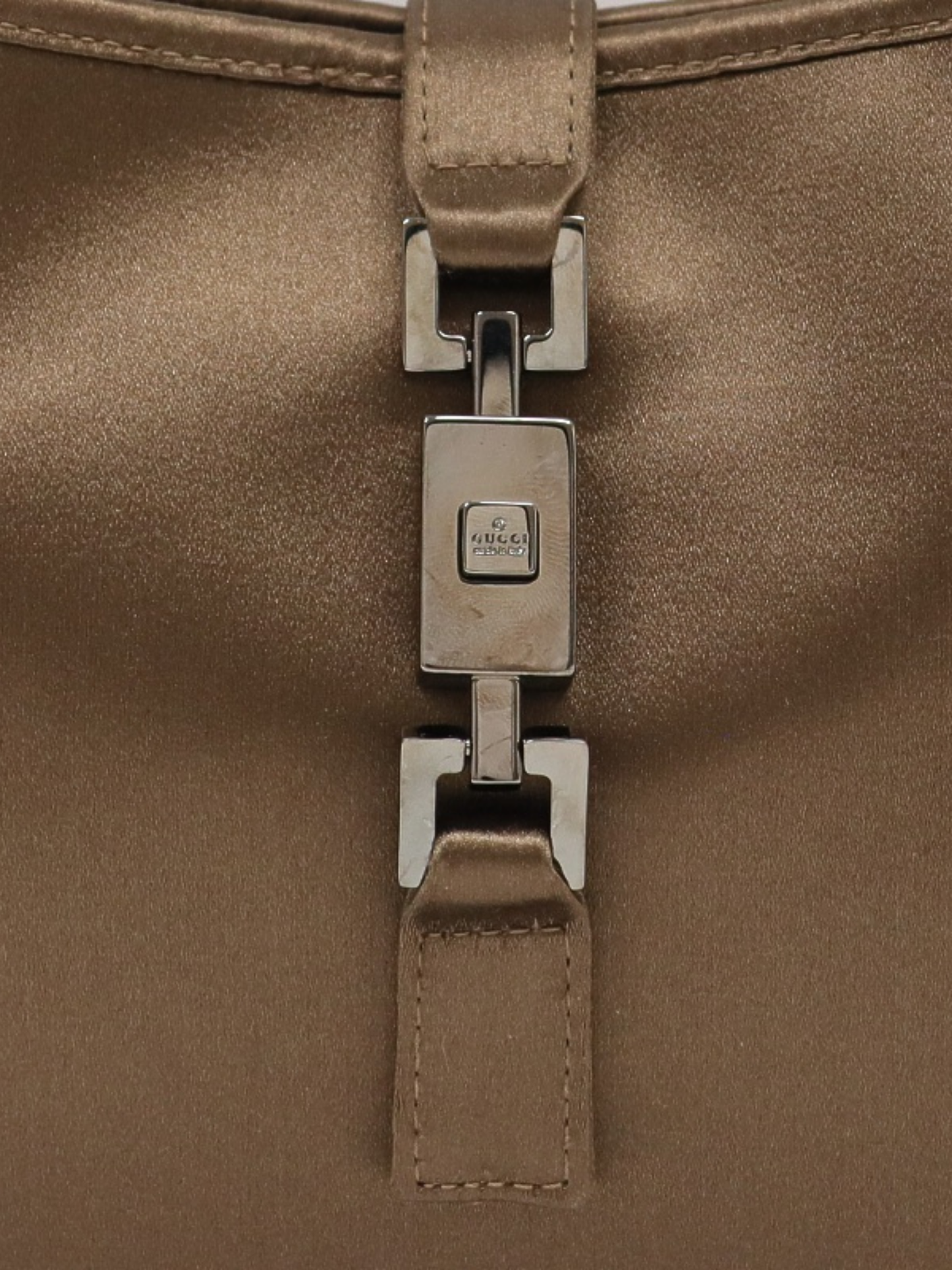 Gucci 2000s Brown Satin Jackie Mini Handbag
