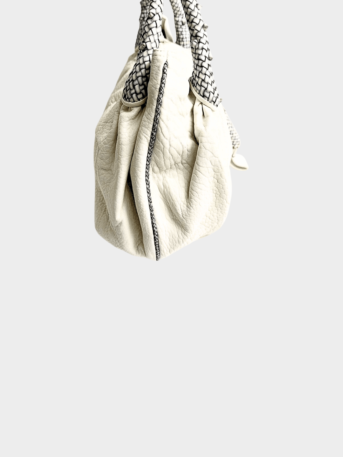 Fendi 2000s White Leather Nappa Nuvolata Spy Bag