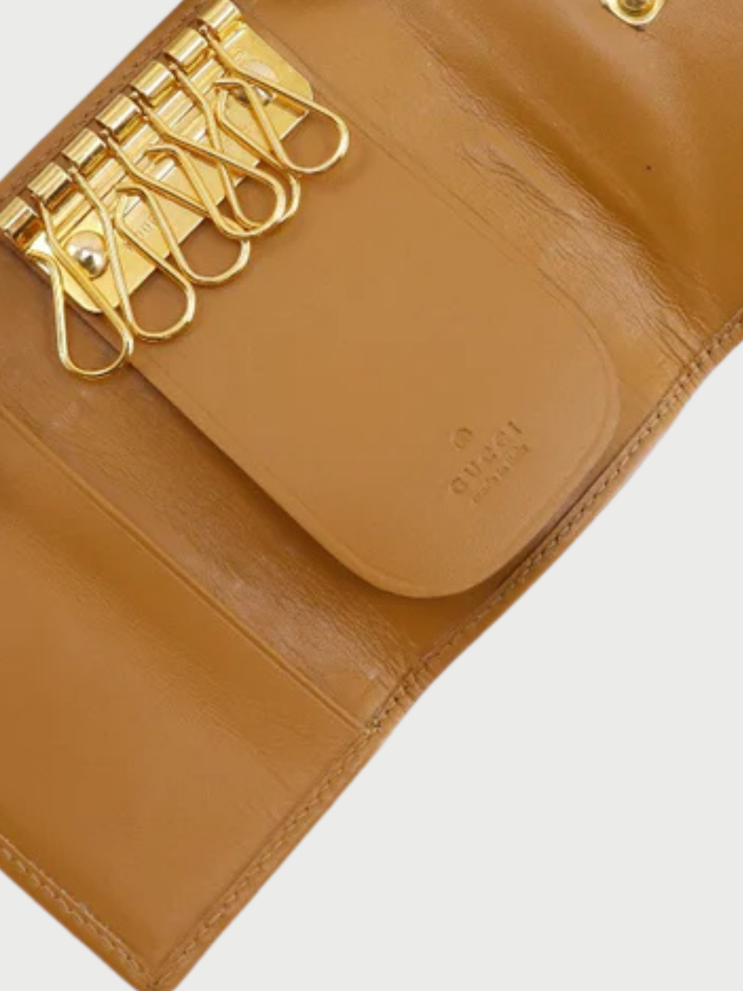 Gucci 2000s Beige GG Canvas Key Case