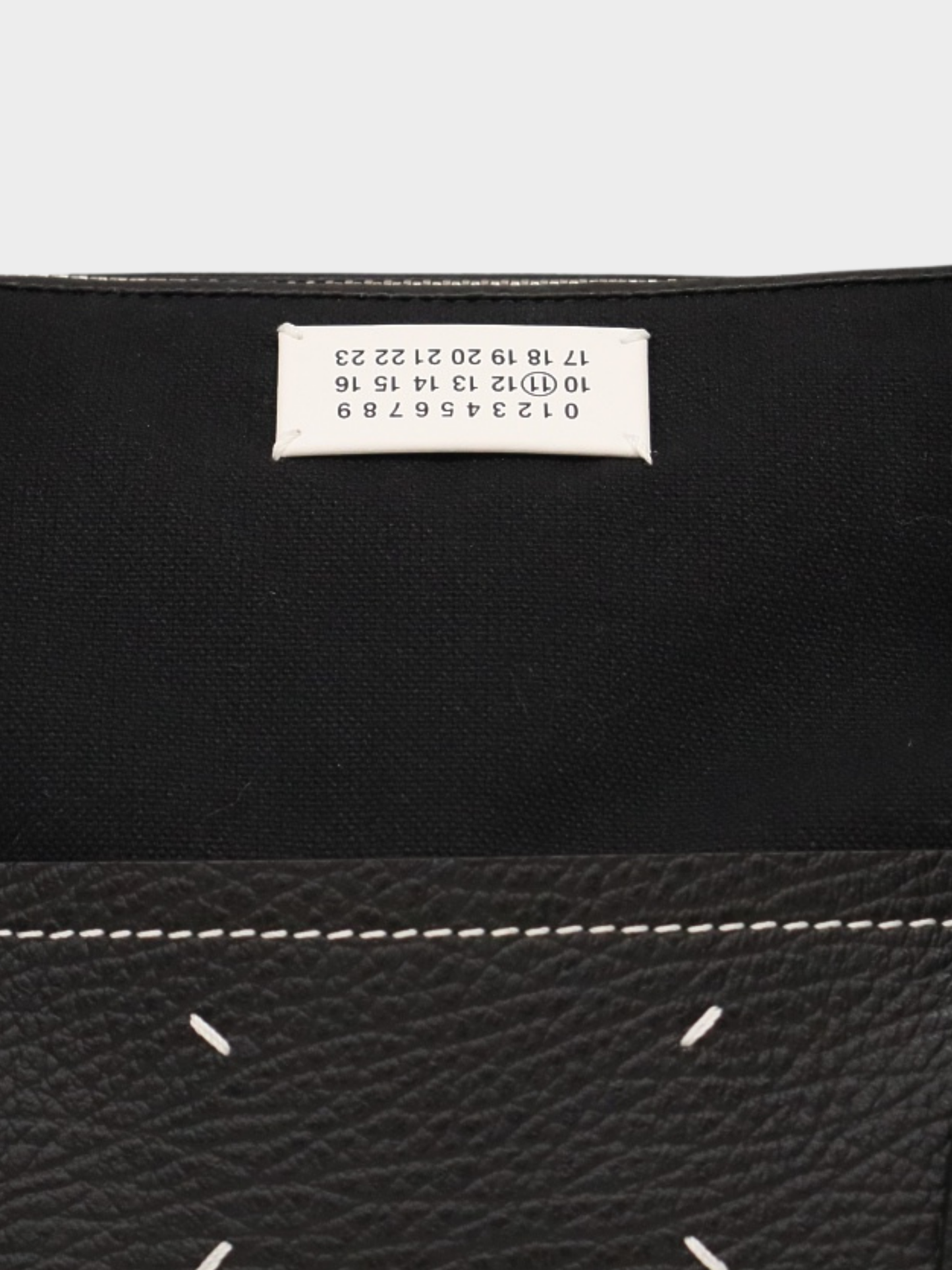 Maison Margiela 2020s Black Leather Canvas 5AC Tote Bag