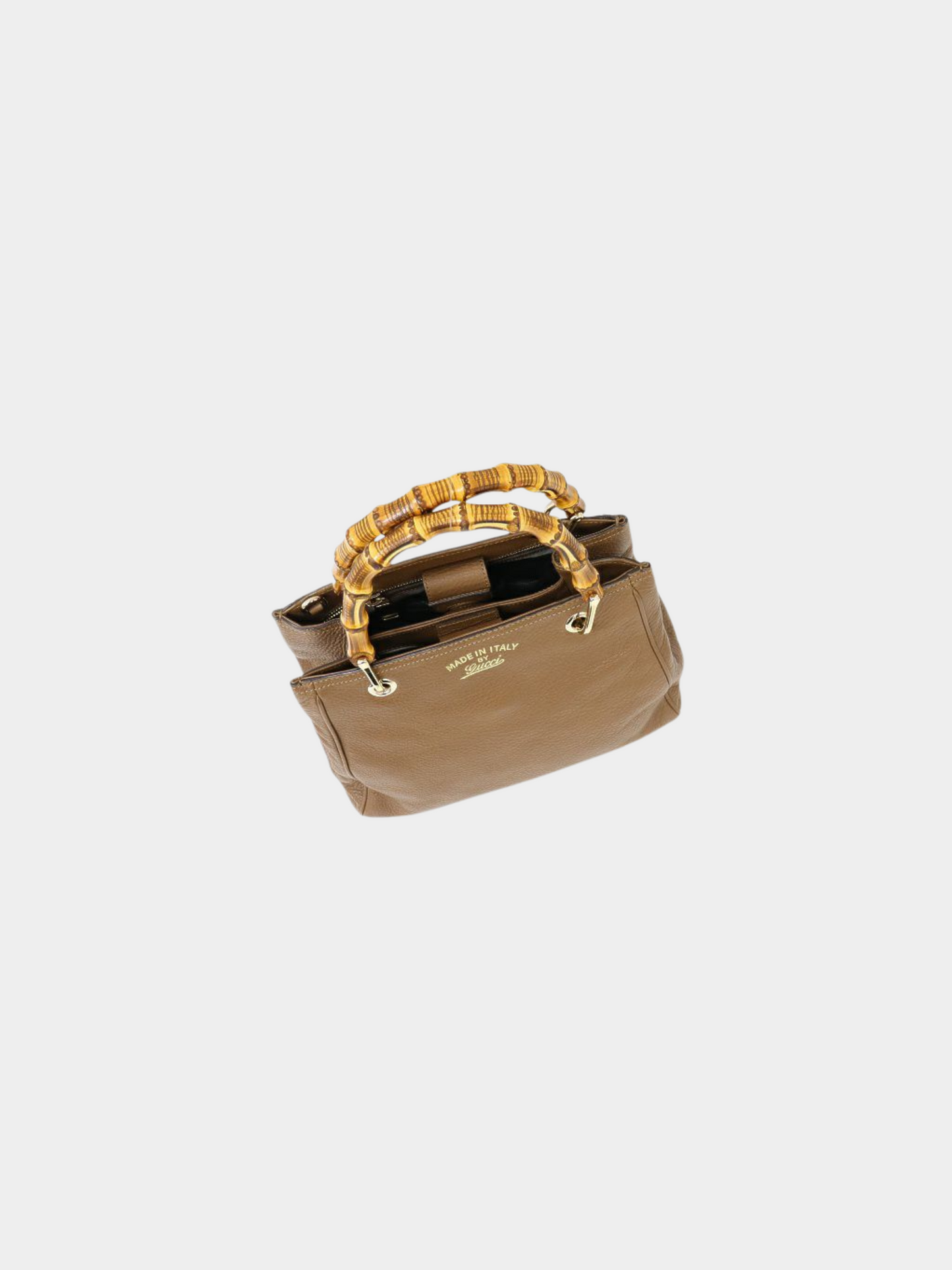 Gucci 2000s Brown Bamboo Shopper 2Way Bag