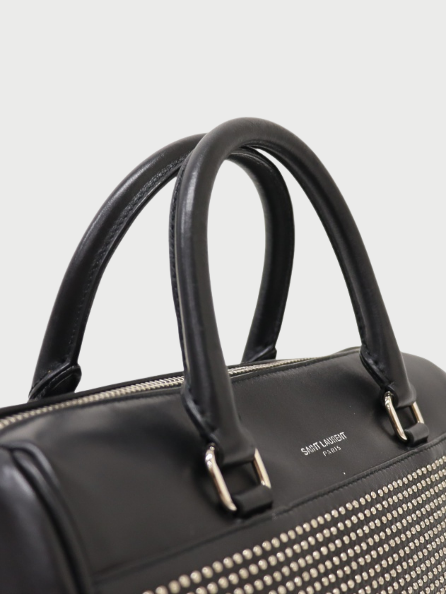 Yves Saint Laurent 2010s Black Leather Baby Duffle Bag