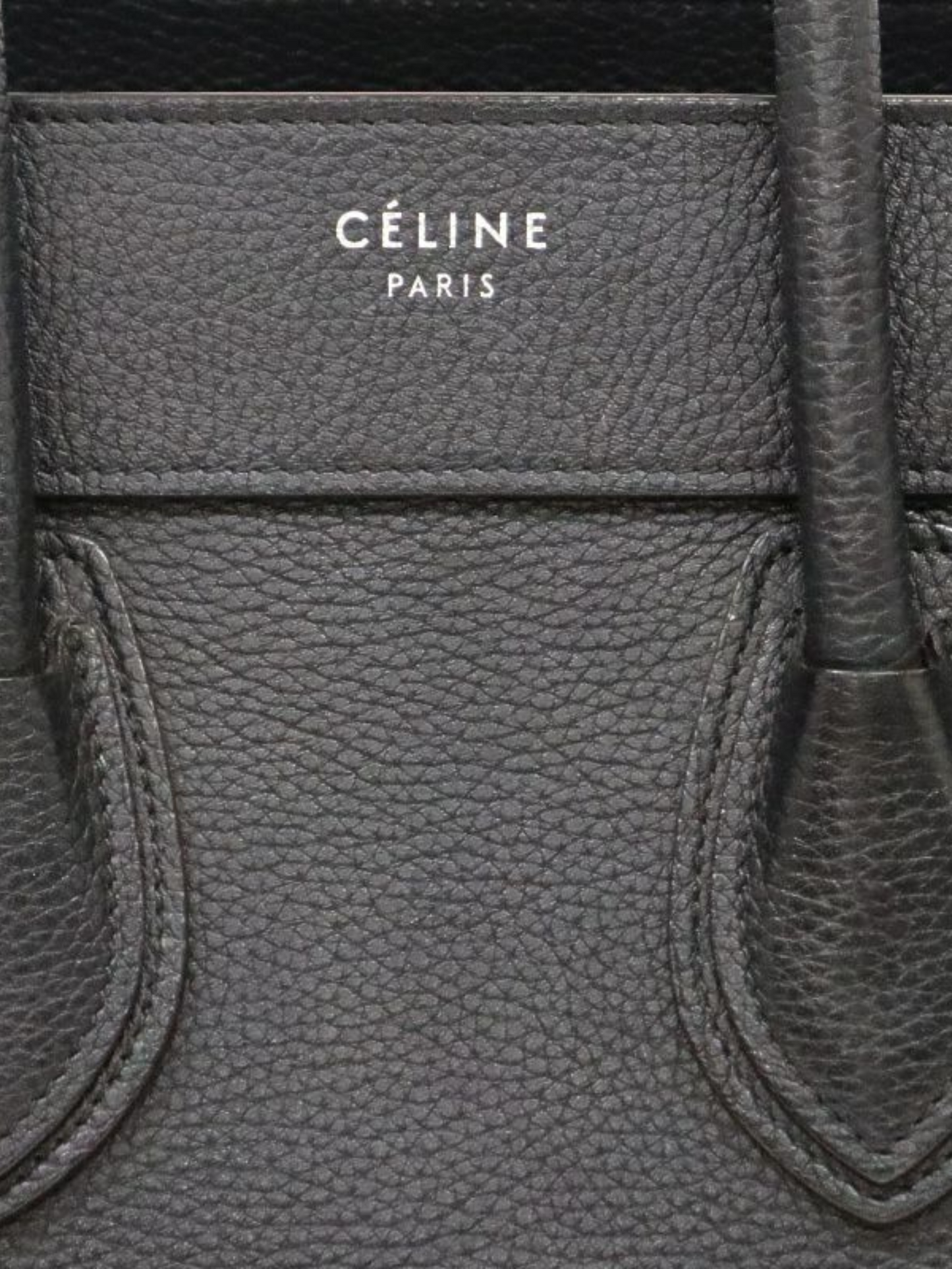 Celine 2010s Black Luggage Micro Tote Bag