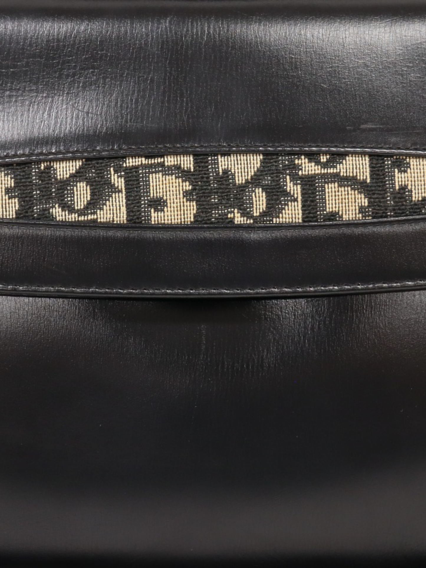 Christian Dior 2000s Black Trotter Leather Canvas 2Way Bag
