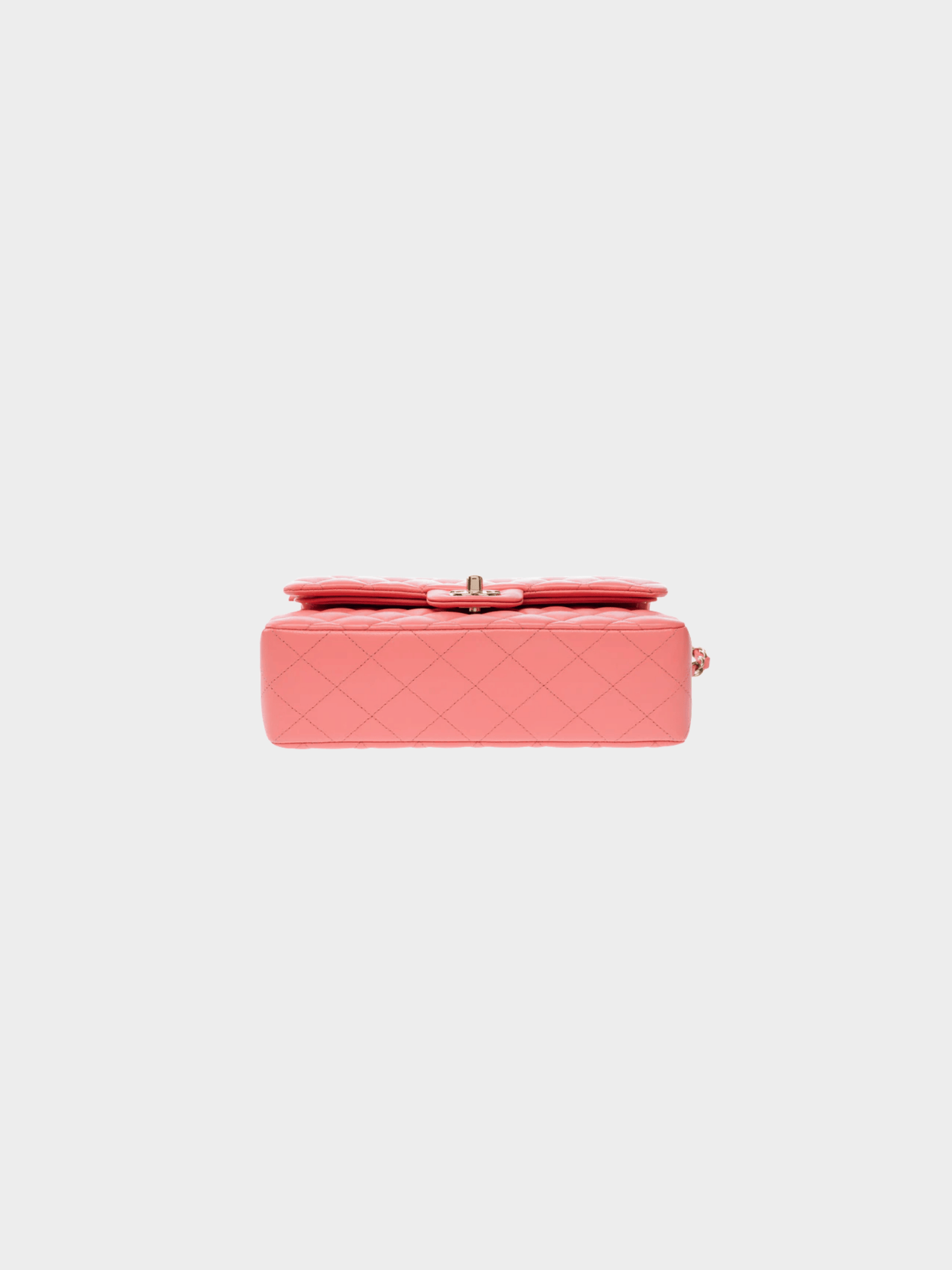Chanel 2021 Coral Pink Caviar Quilted Flap Bag