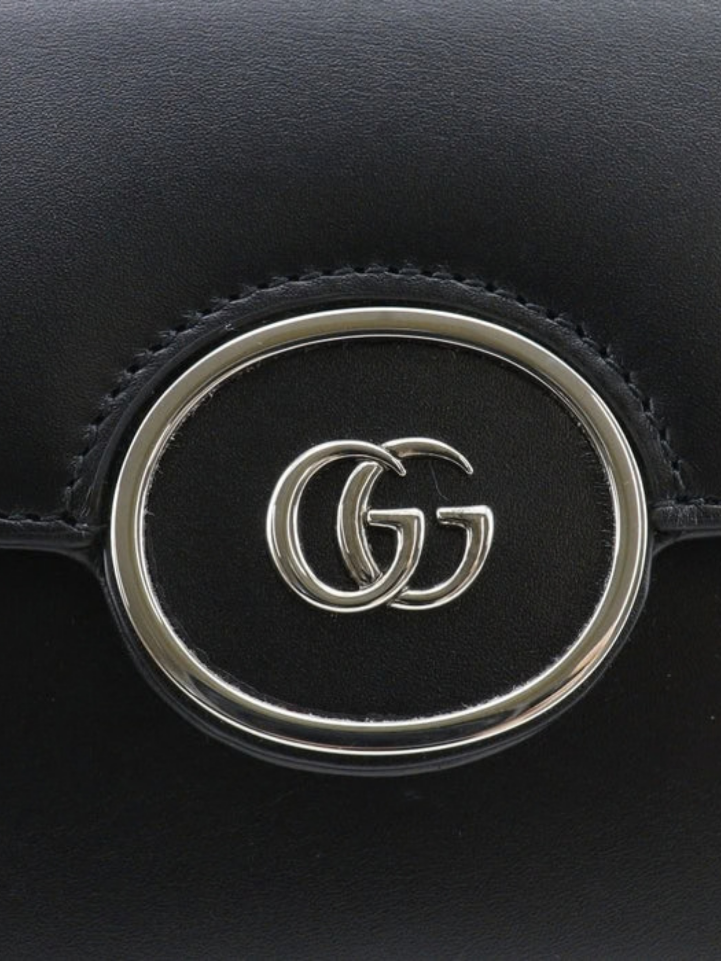 Gucci 2020s Black Leather Petite GG 2Way Shoulder Bag