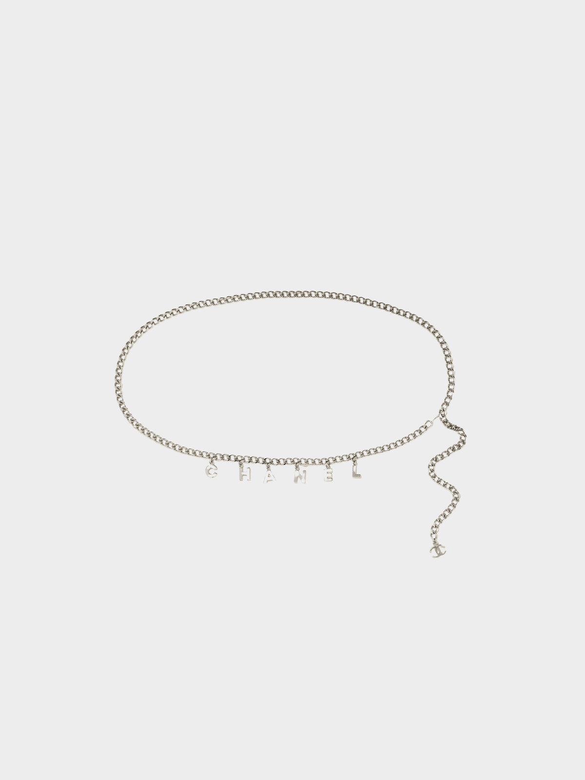 Chanel 2011-2012 Silver Spell Out Belt