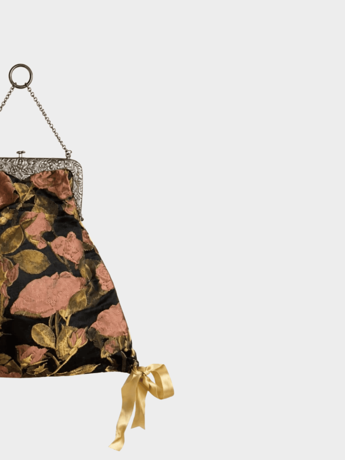 Valentino 2000s Floral Brocade Ribbon Bag