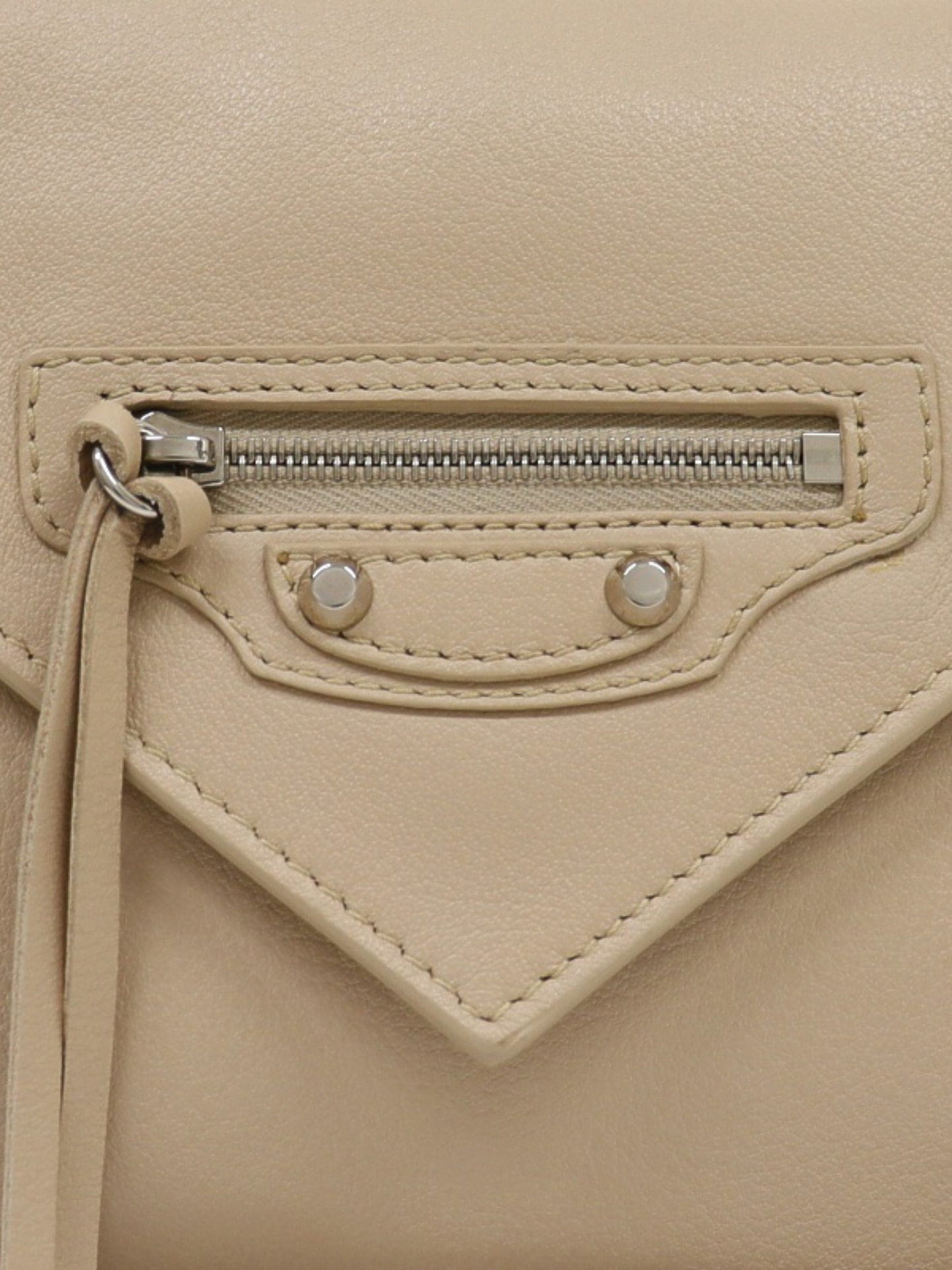 Balenciaga SS 2013 Beige Leather Paper Triple Shoulder Bag