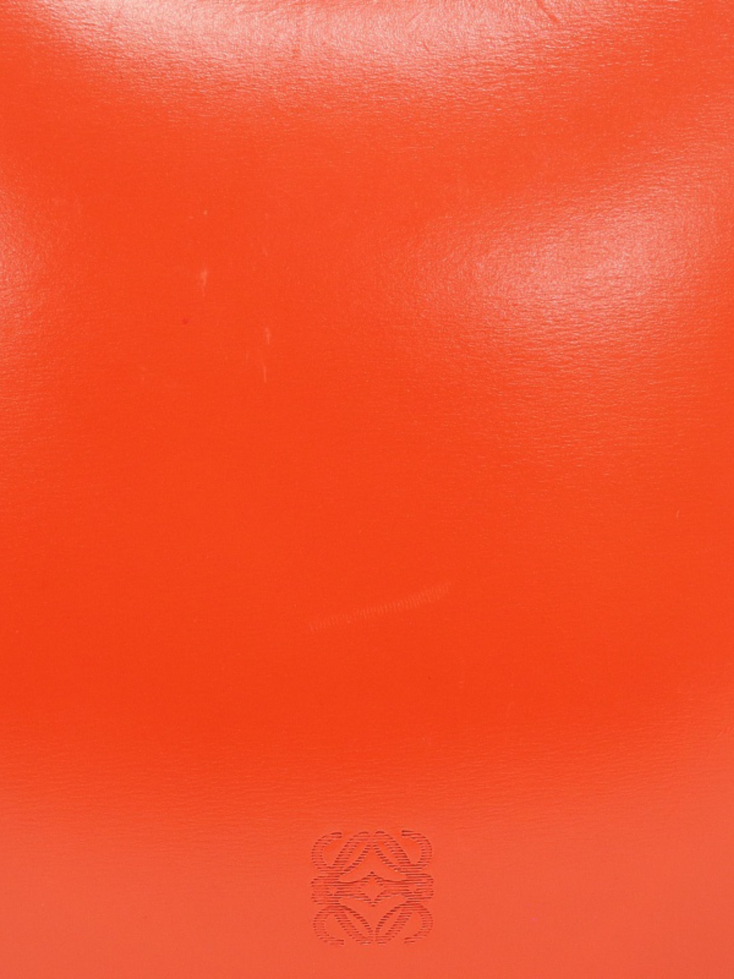 Loewe 2000s Red Leather Anagram Round Handbag