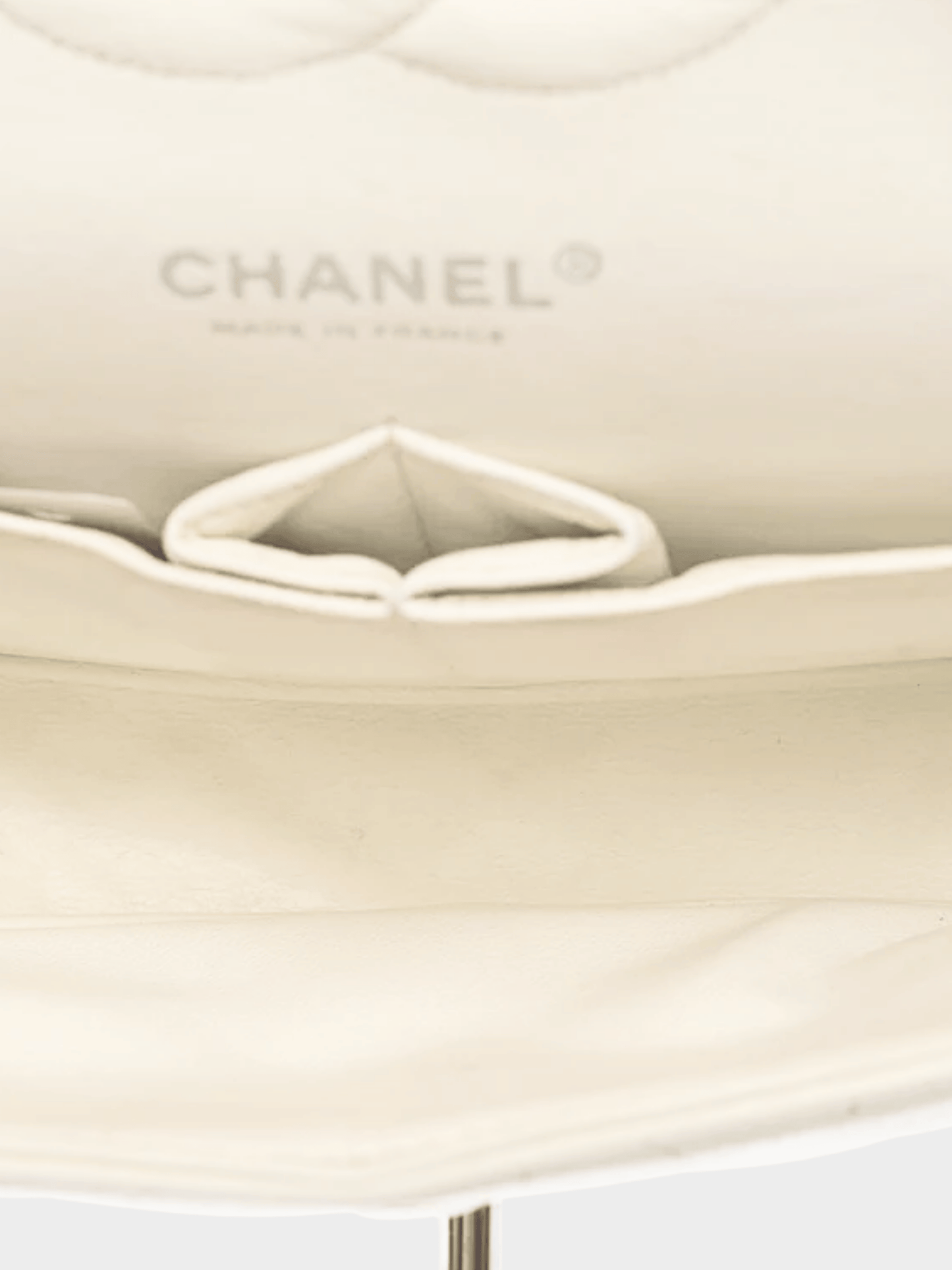 Chanel 2008 White Caviar Leather Medium Double Flap Bag