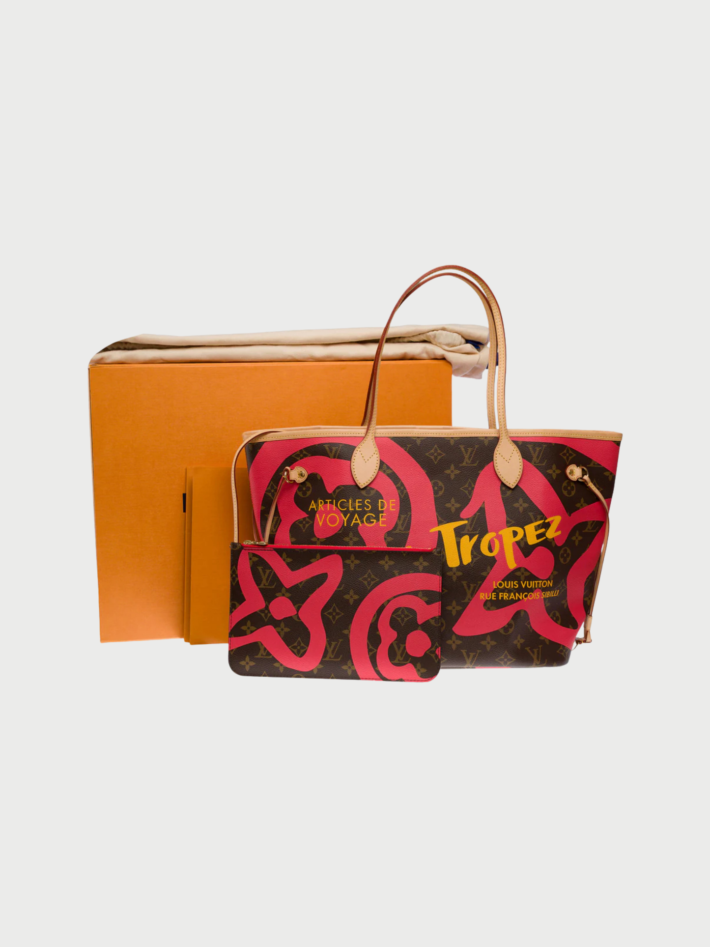 Louis Vuitton 2015 Brown Monogram Canvas Neverfull MM Saint Tropez Tote