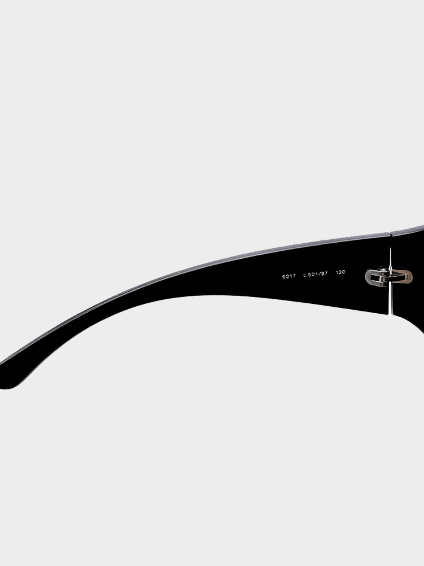 Chanel 2000s Black Shield Sunglasses