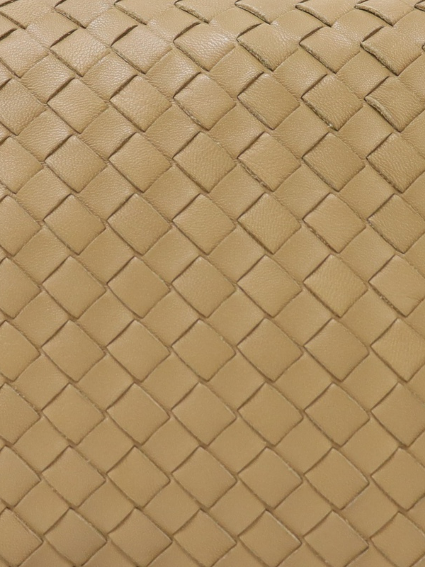 Bottega Veneta 2010s Beige Leather Intrecciato Shoulder Bag