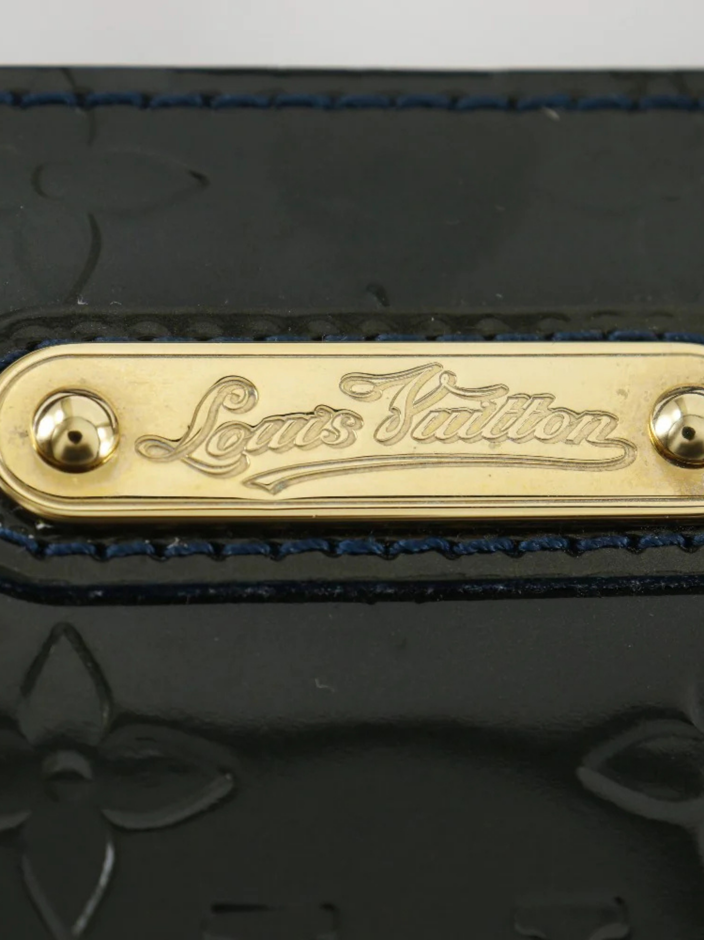 Louis Vuitton 2009 Bleu Nuit Monogram Vernis Wilshire PM Handbag