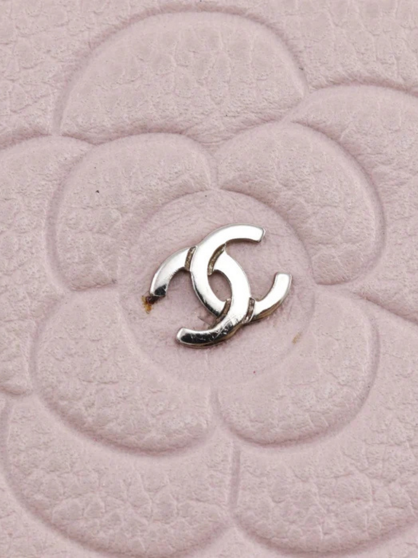 Chanel 2000s Pink Leather Camellia Bi-Fold Wallet