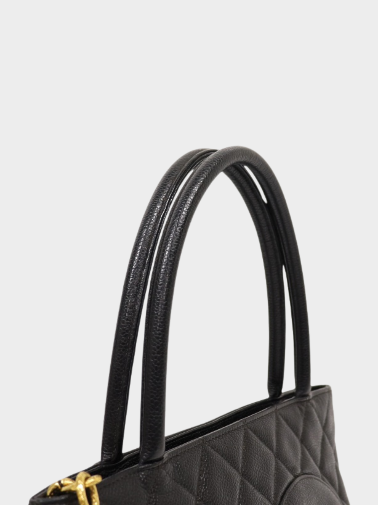 Chanel 2003 Black Caviar Leather Tote Bag