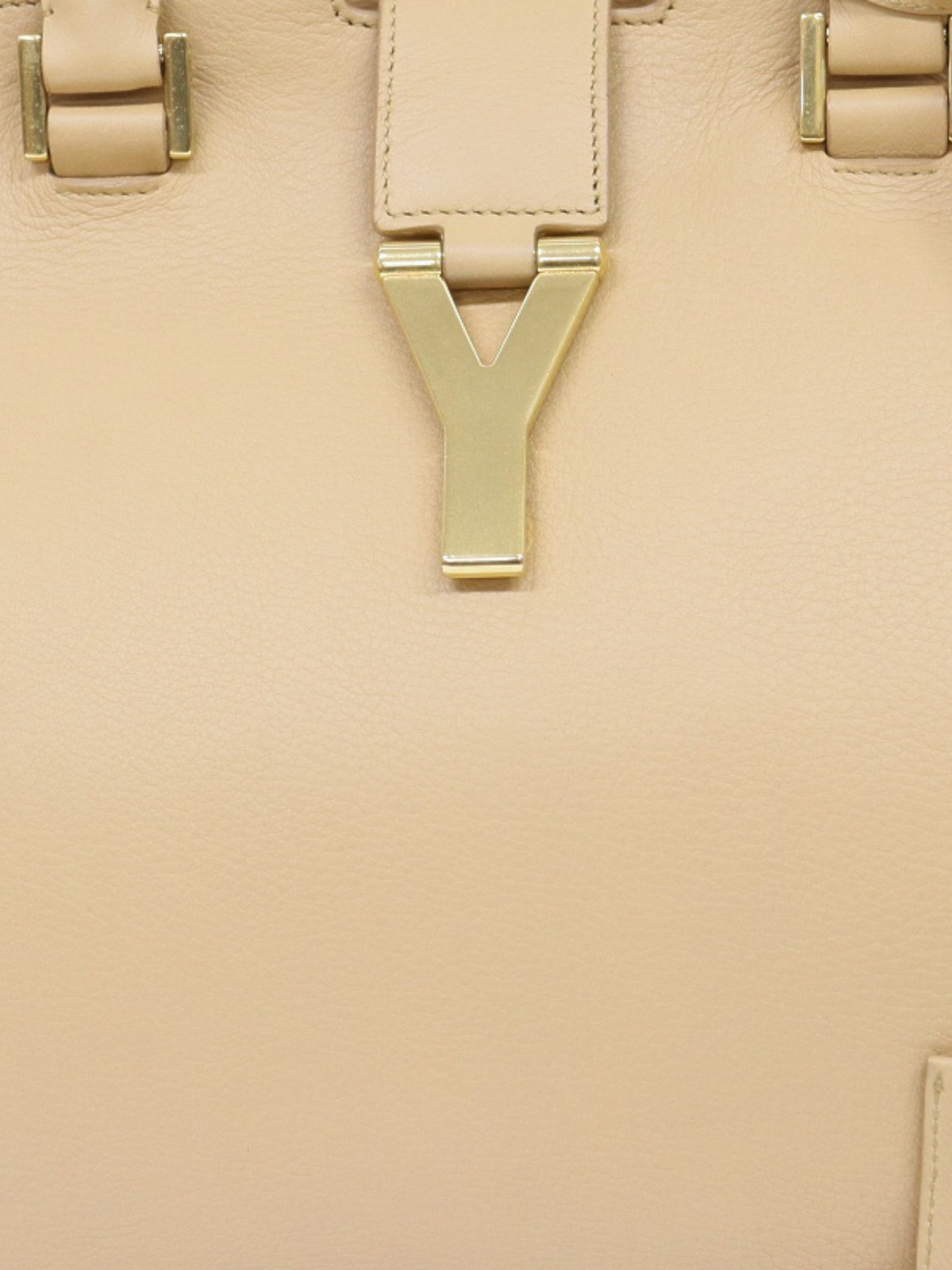 Yves Saint Laurent 2010s Beige Leather Cabas Classic Bag