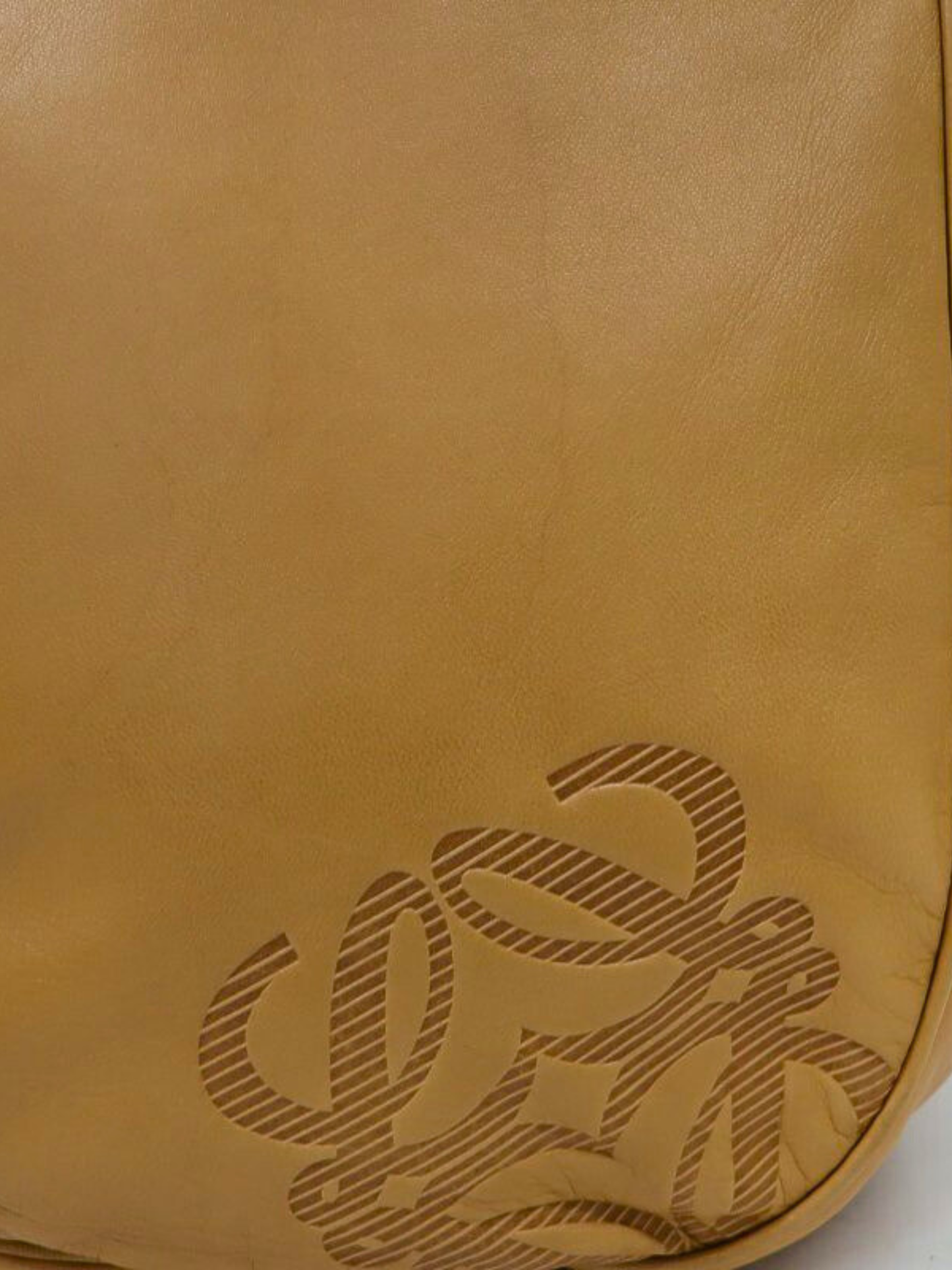 Loewe 2000s Beige Nappa Leather Anagram Shoulder Bag