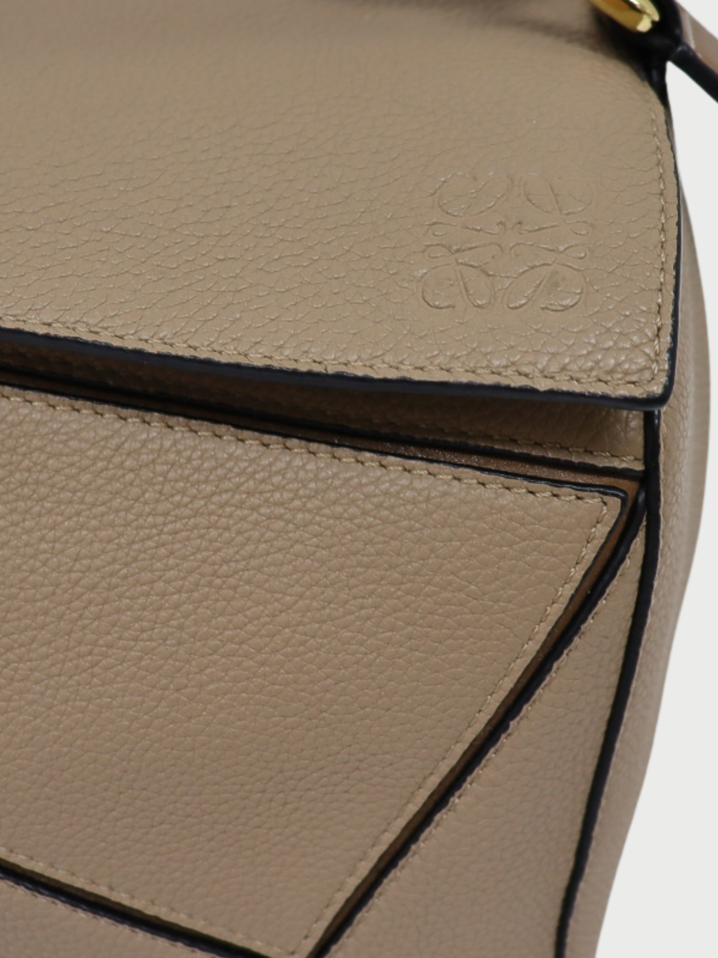 Loewe 2010s Beige Brown Leather Puzzle Medium Bag