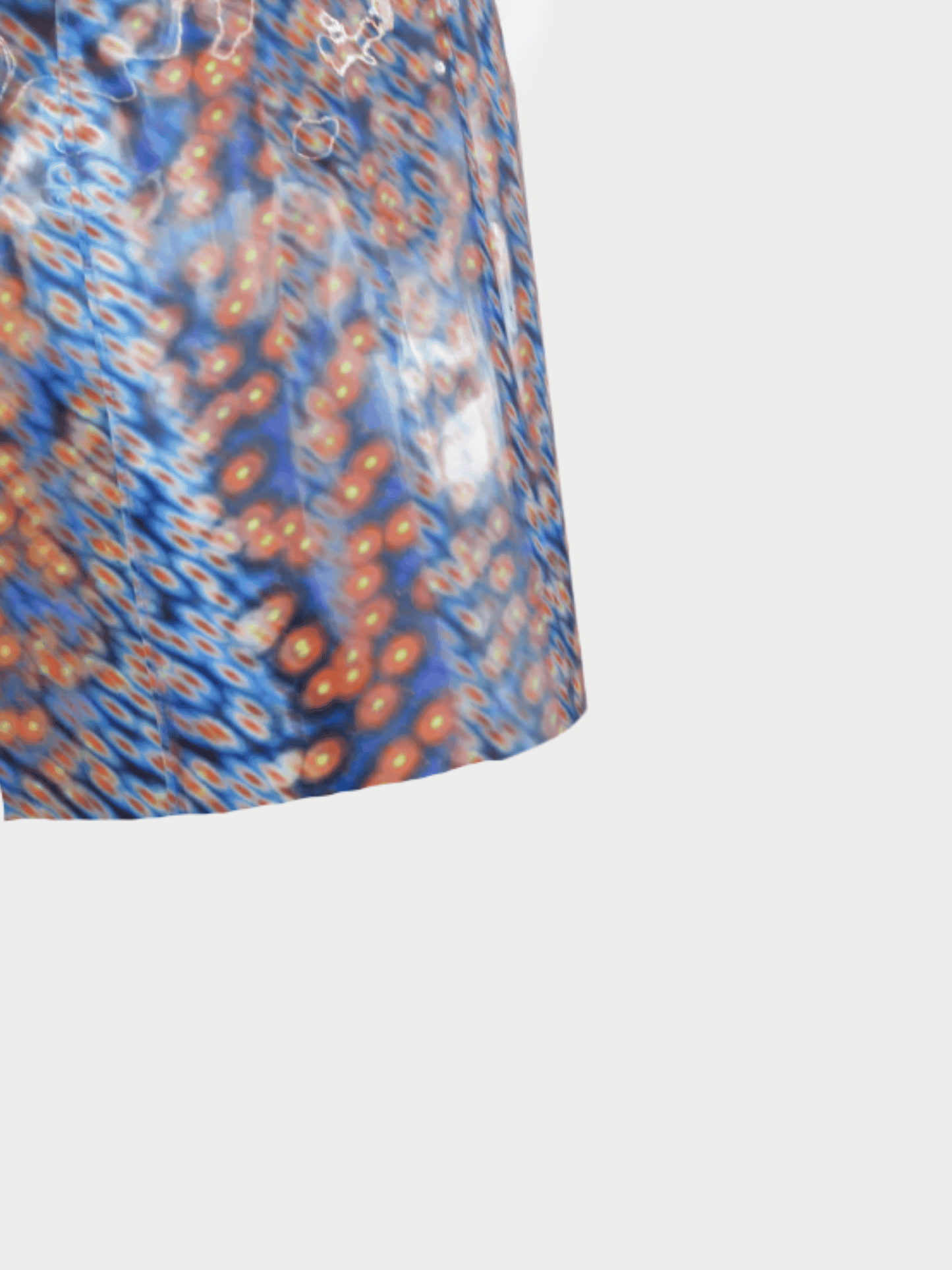 Dolce and Gabbana FW 1999 Runway Light Blue Holographic Mini Skirt