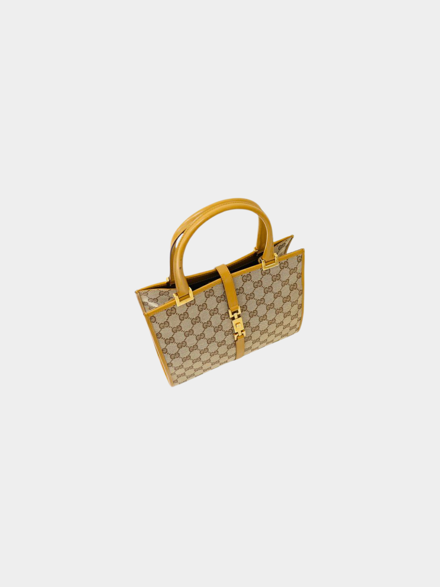 Gucci 2000s Camel GG PVC Jackie Handbag