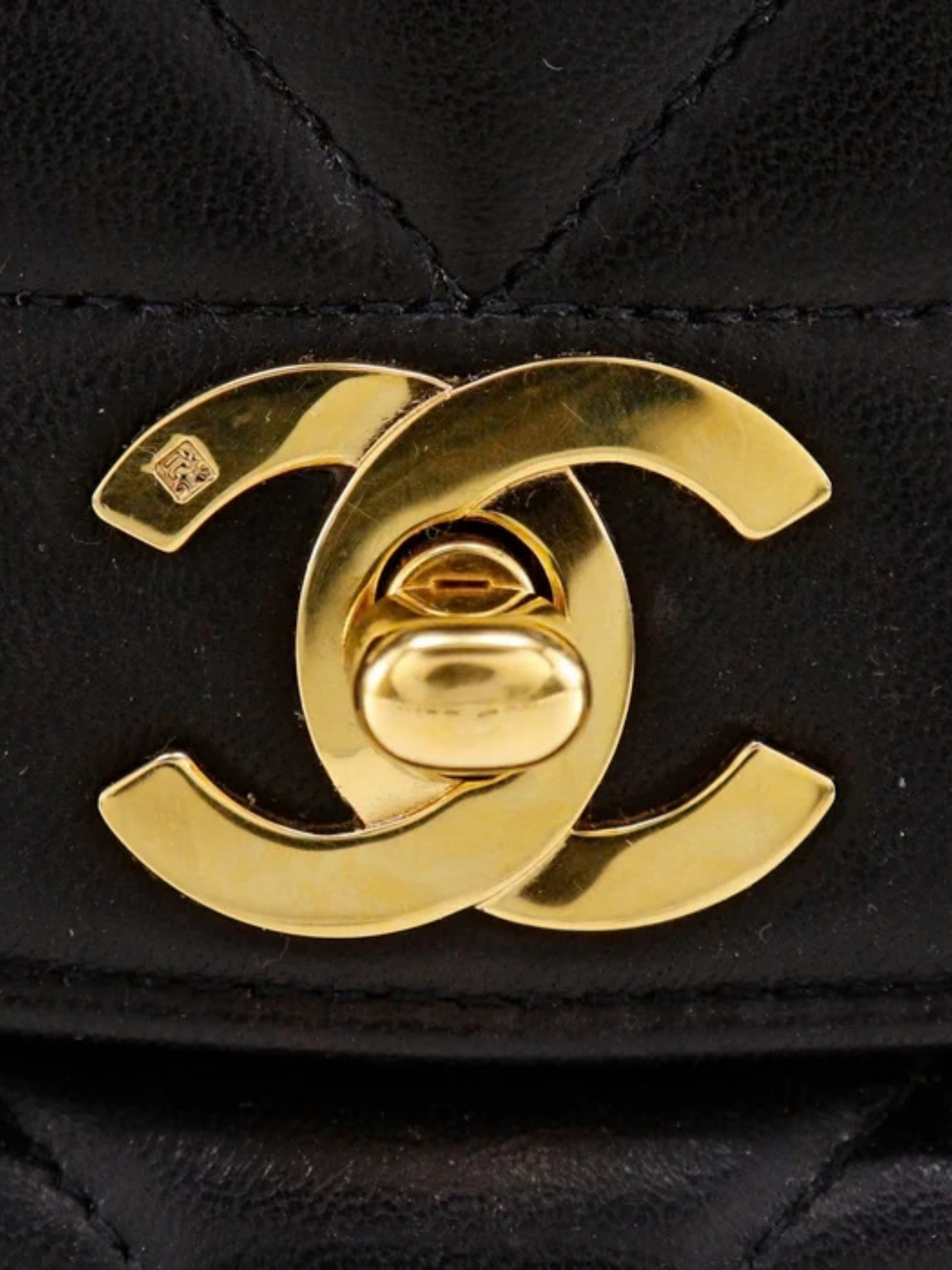 Chanel 1991–1994 Black Lambskin Diana Matelassé Shoulder Bag