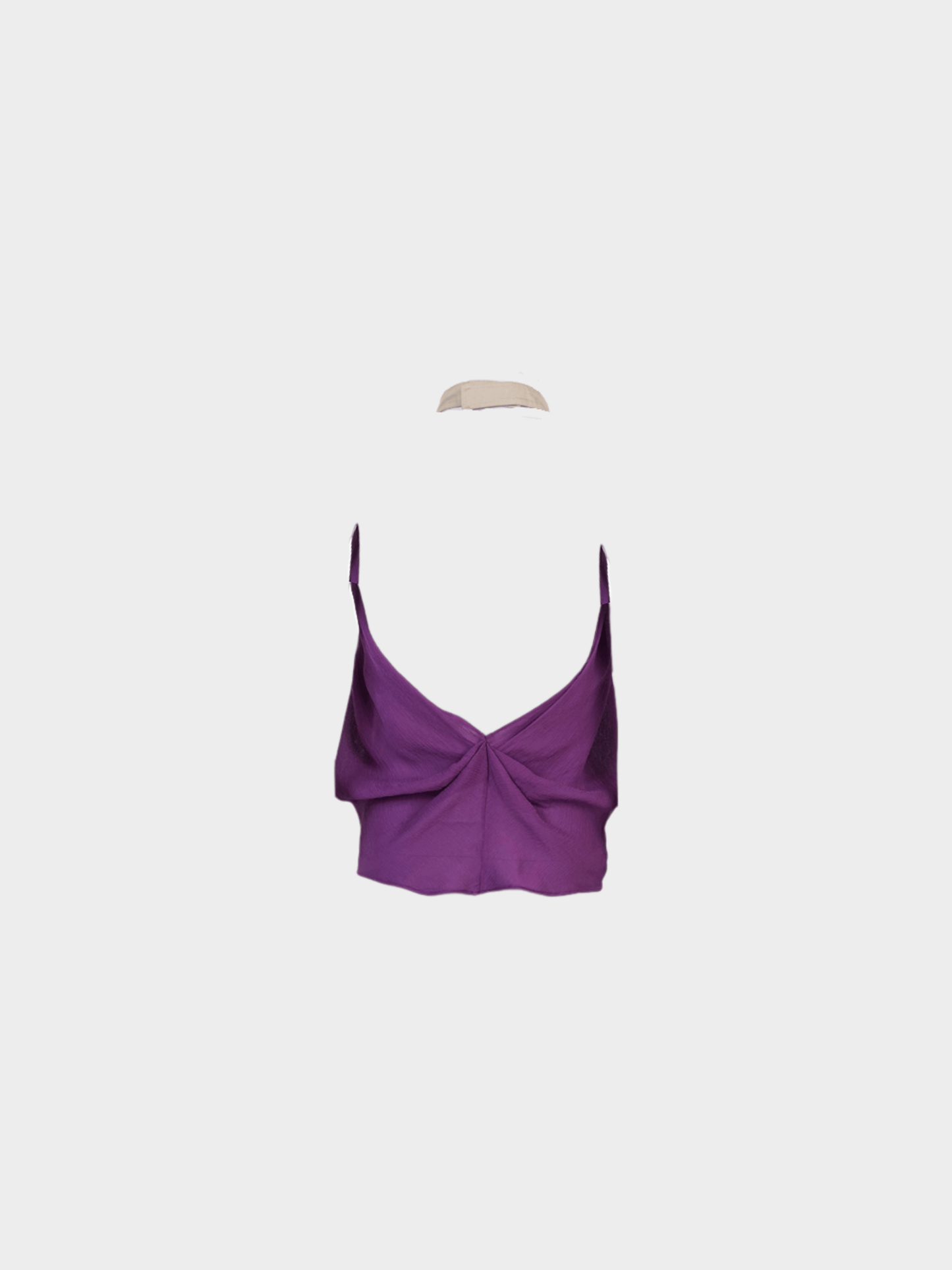 Miu Miu FW 2002 Purple Silk Halter Neck Top