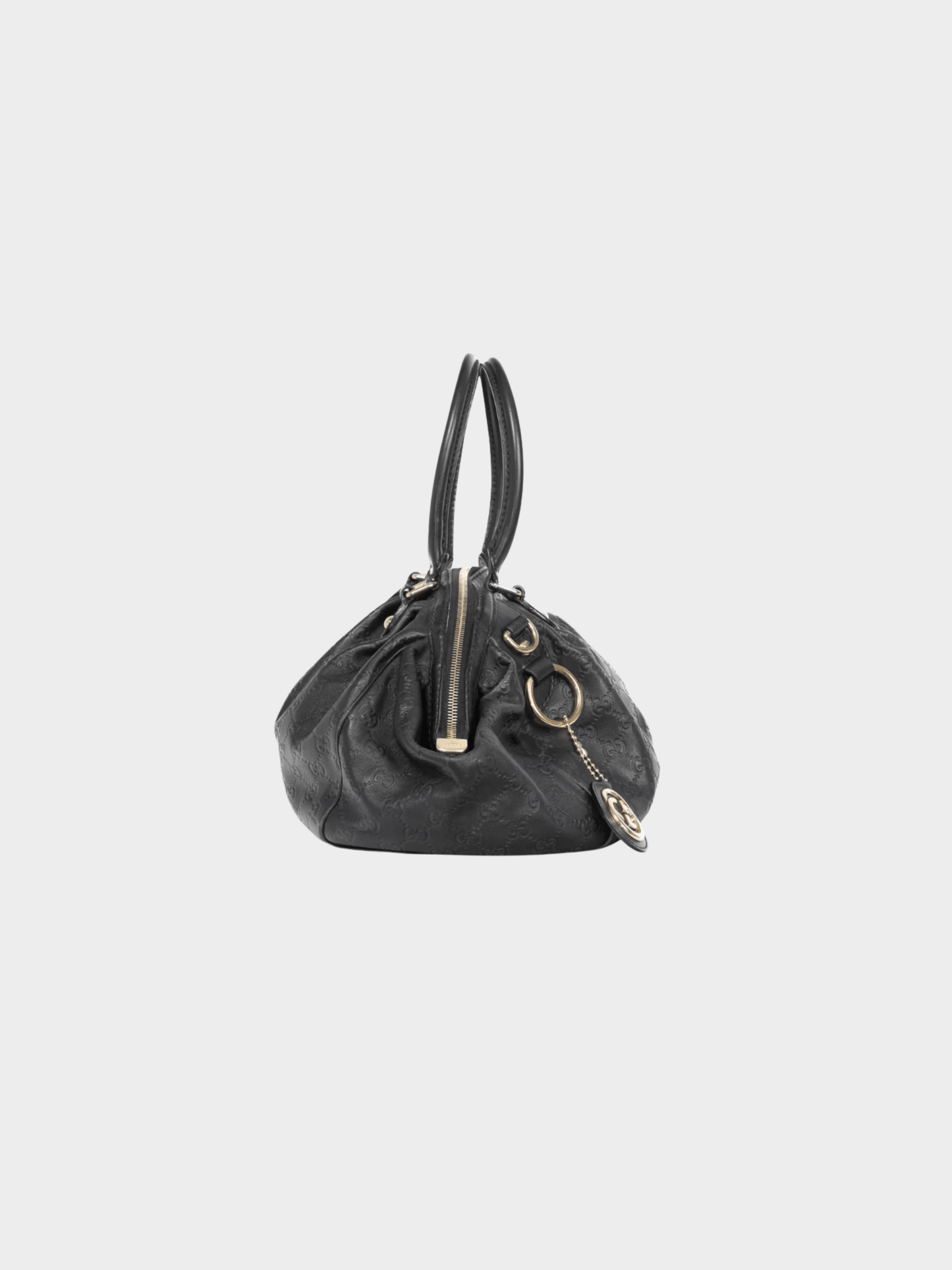 Gucci 2011 Sukey Black Guccissima Leather Boston Bag