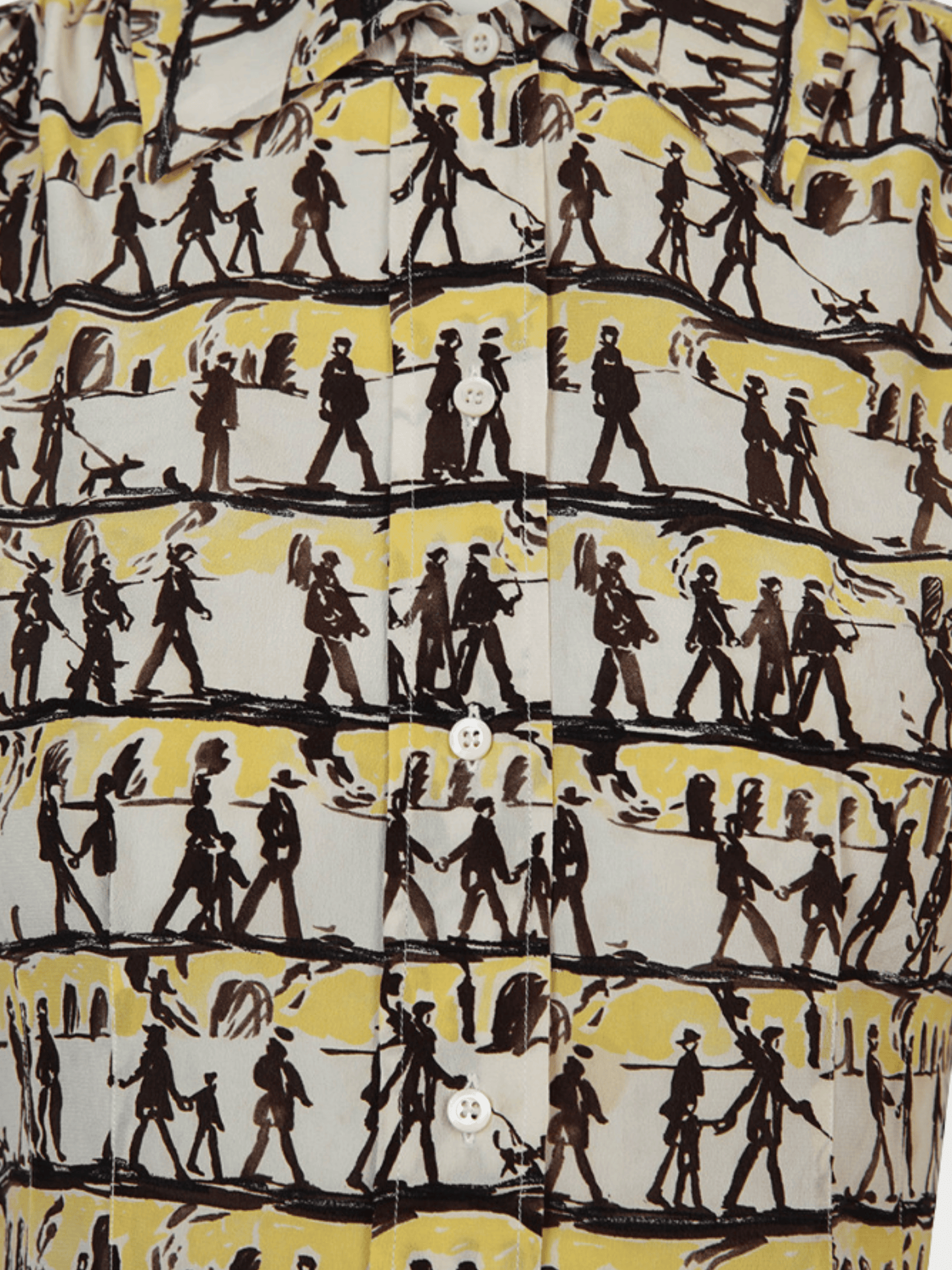 Prada FW 2000 Yellow and Black Graphic People Top