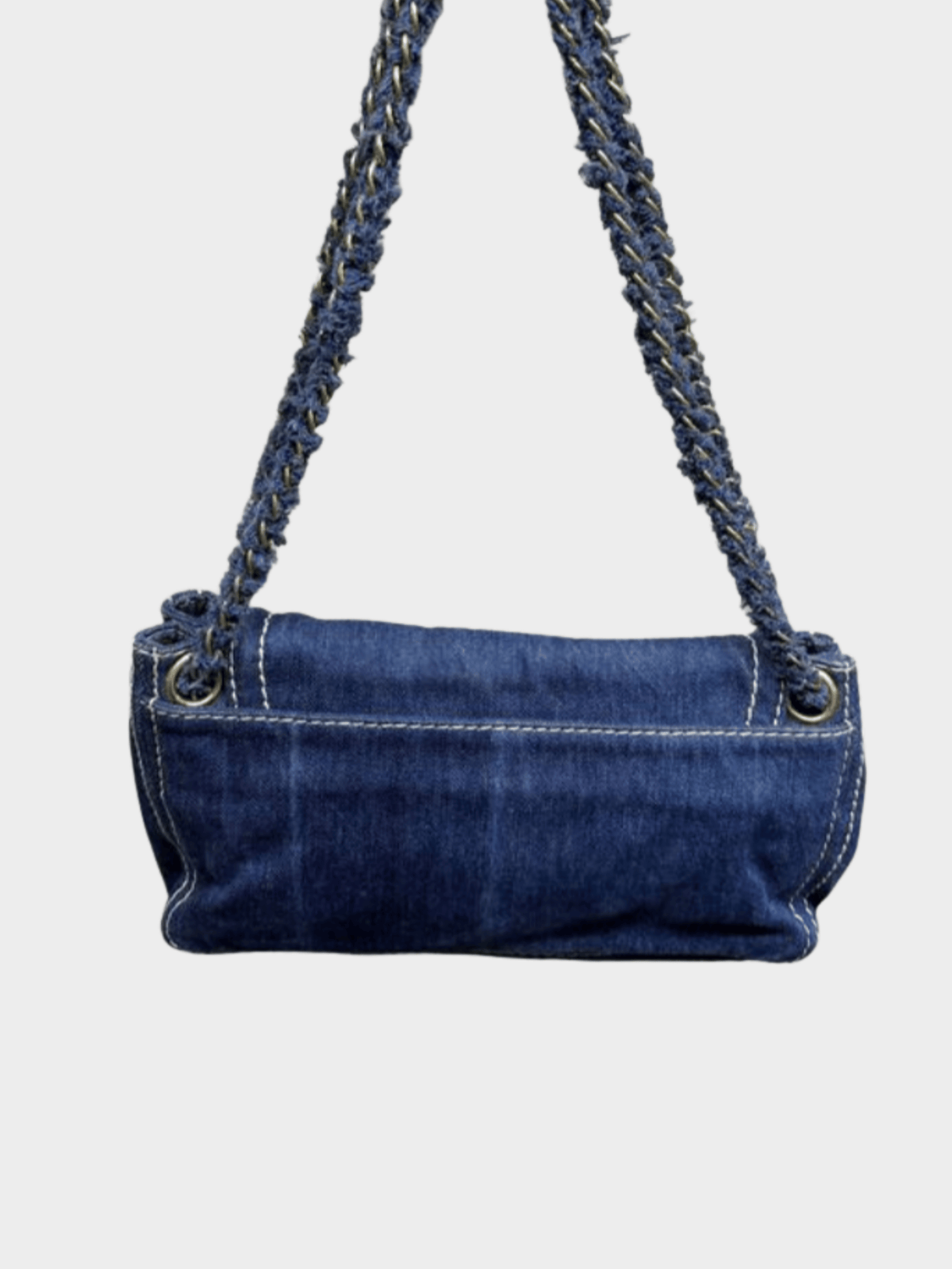 Prada 2000s Denim Shoulder Bag