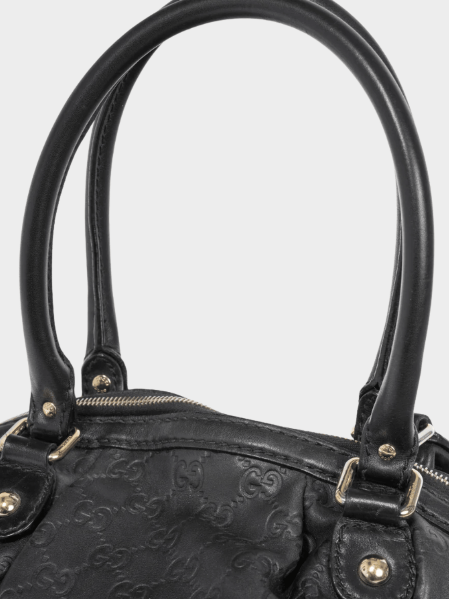 Gucci 2011 Sukey Black Guccissima Leather Boston Bag