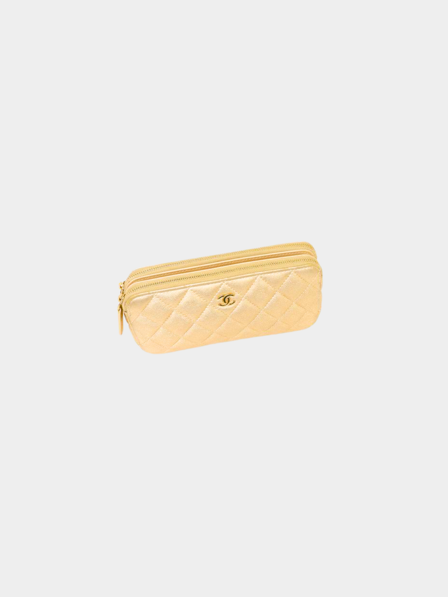 Chanel 2021 Gold Matelasse Chain Wallet