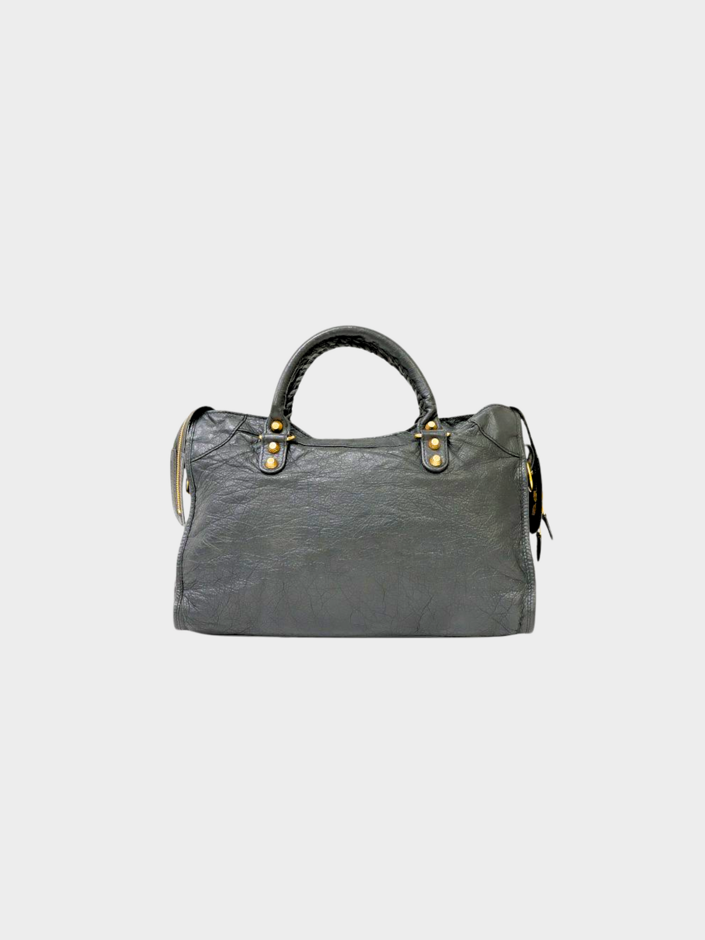 Balenciaga 2000s Black Moto Leather Giant Le City Bag