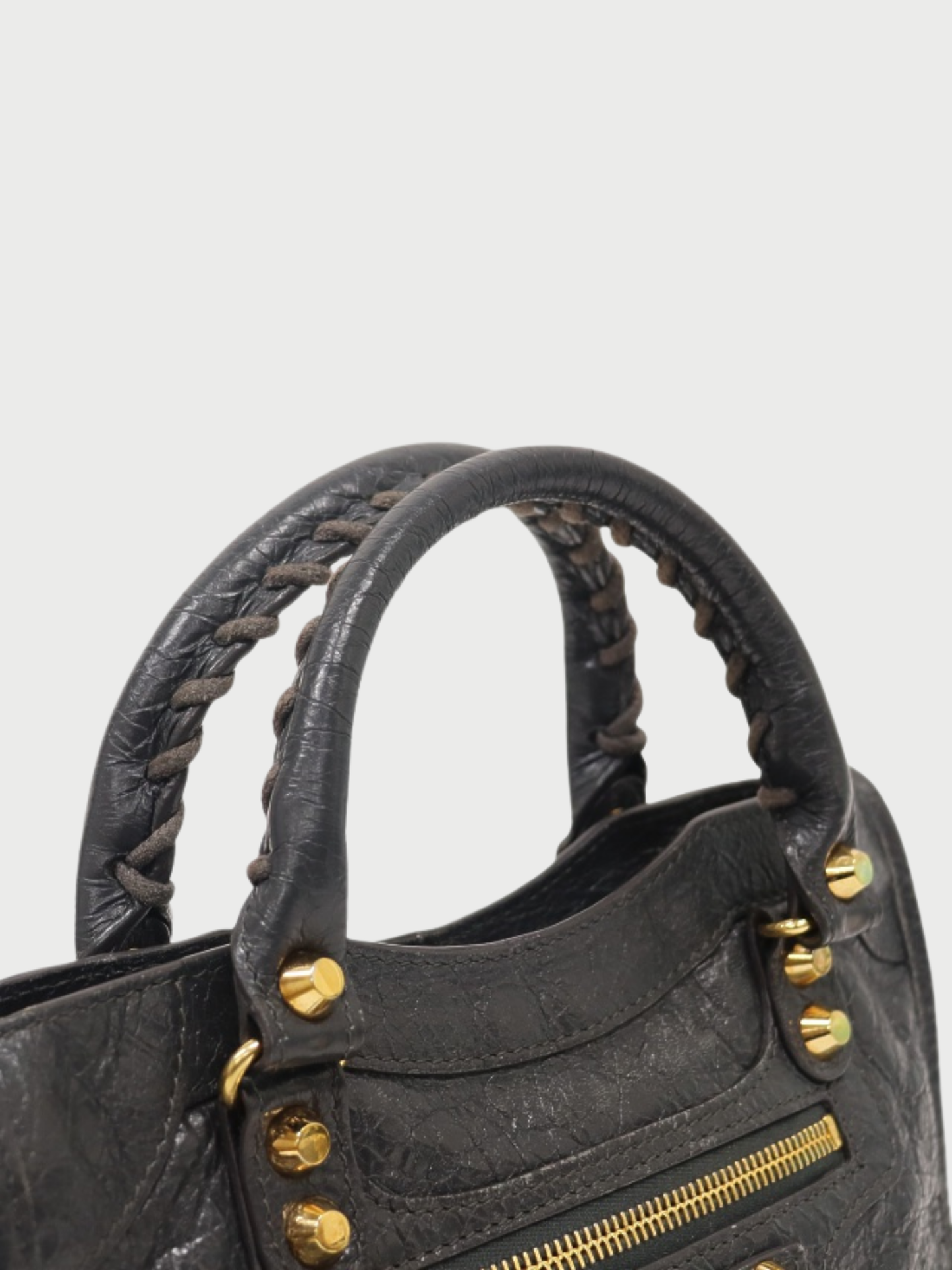 Balenciaga 2013 Gray Leather Classic Mini City Bag