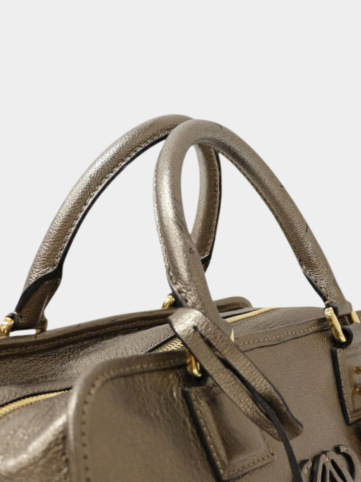 Loewe 2000s Silver Amazona 28 Leather Bag