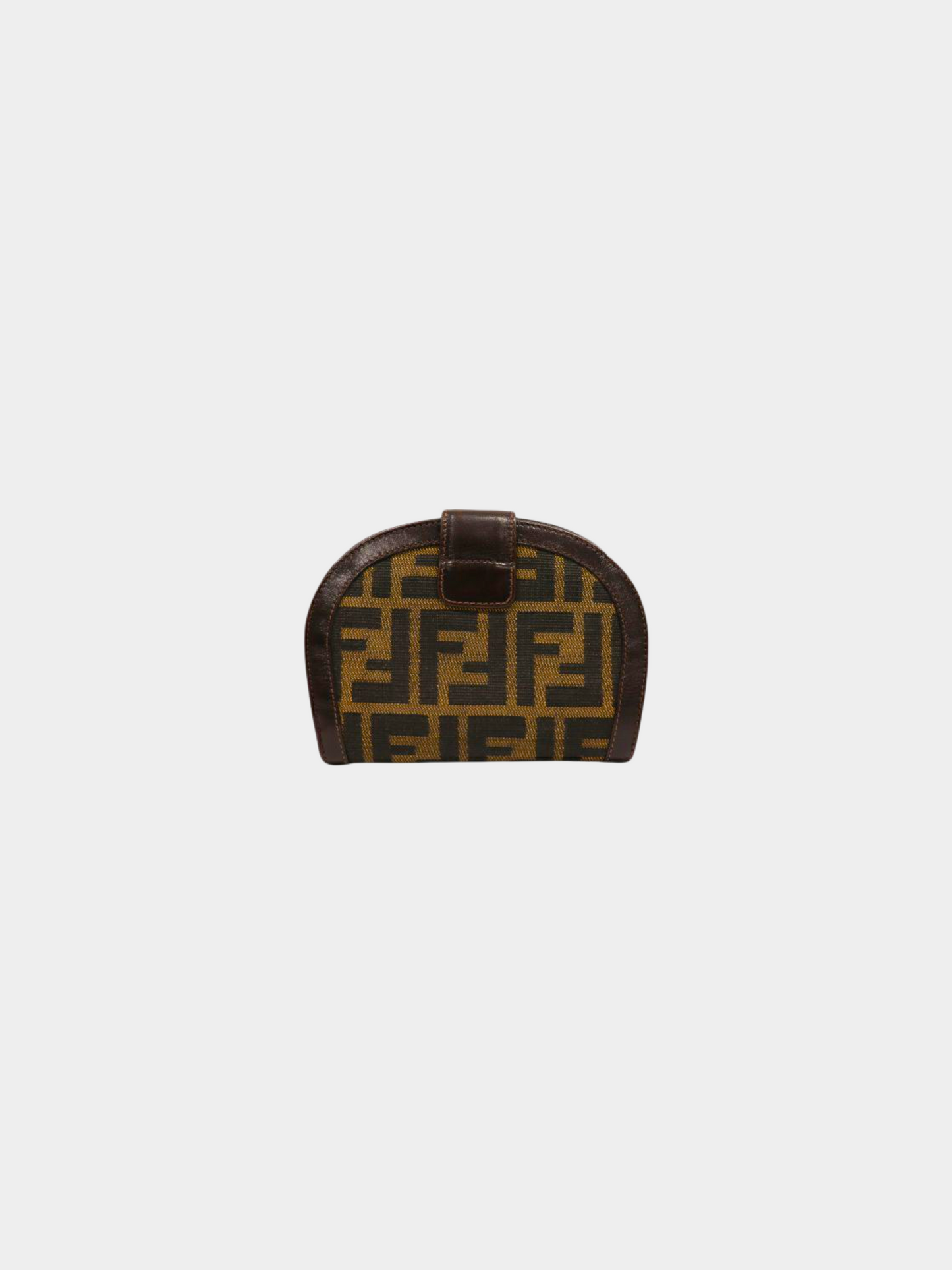 Fendi 2000s Brown Zucca Monogram Card Wallet
