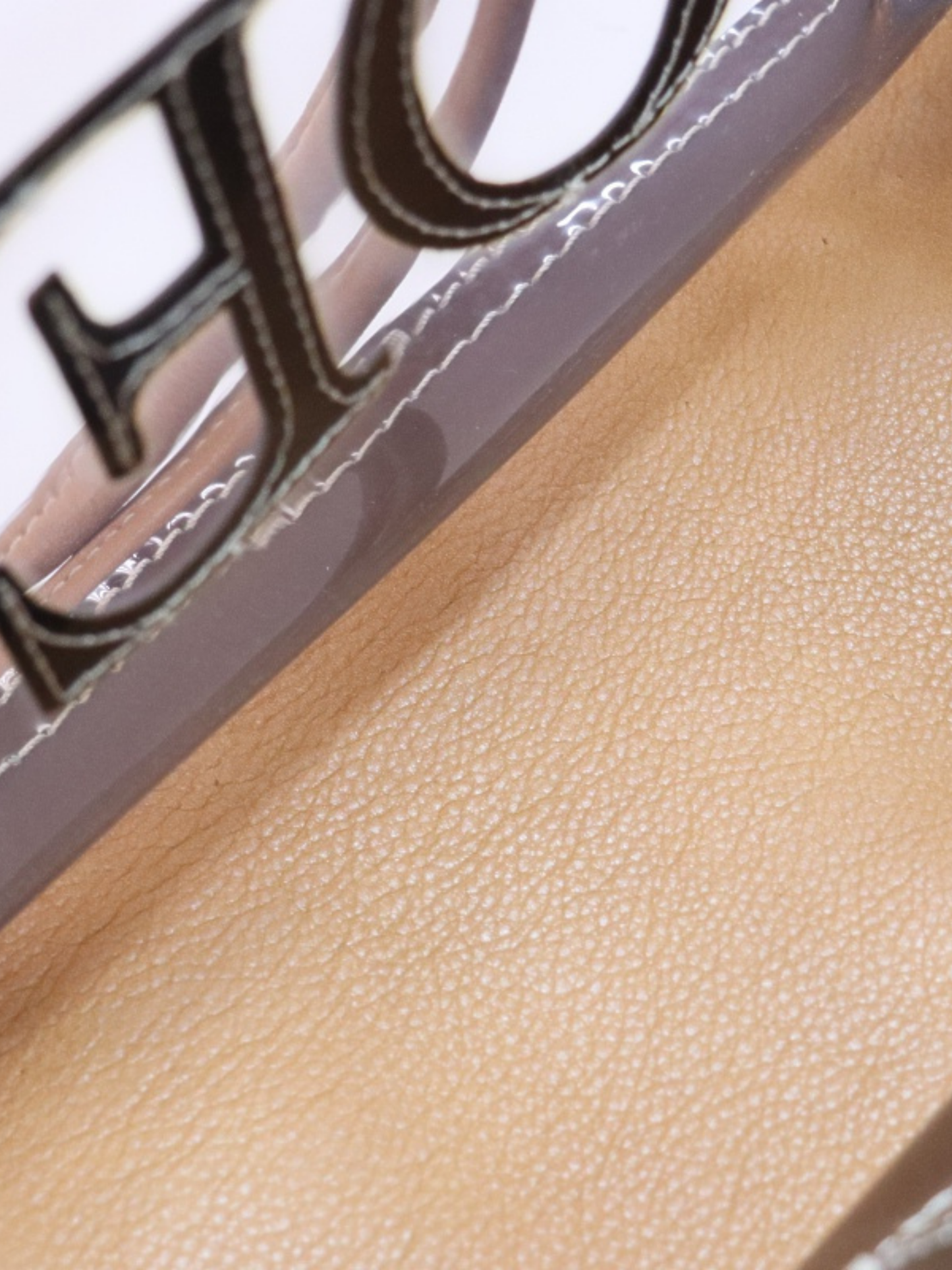 Loewe 2000s Brown PVC Leather Anagram Clear Tote Bag