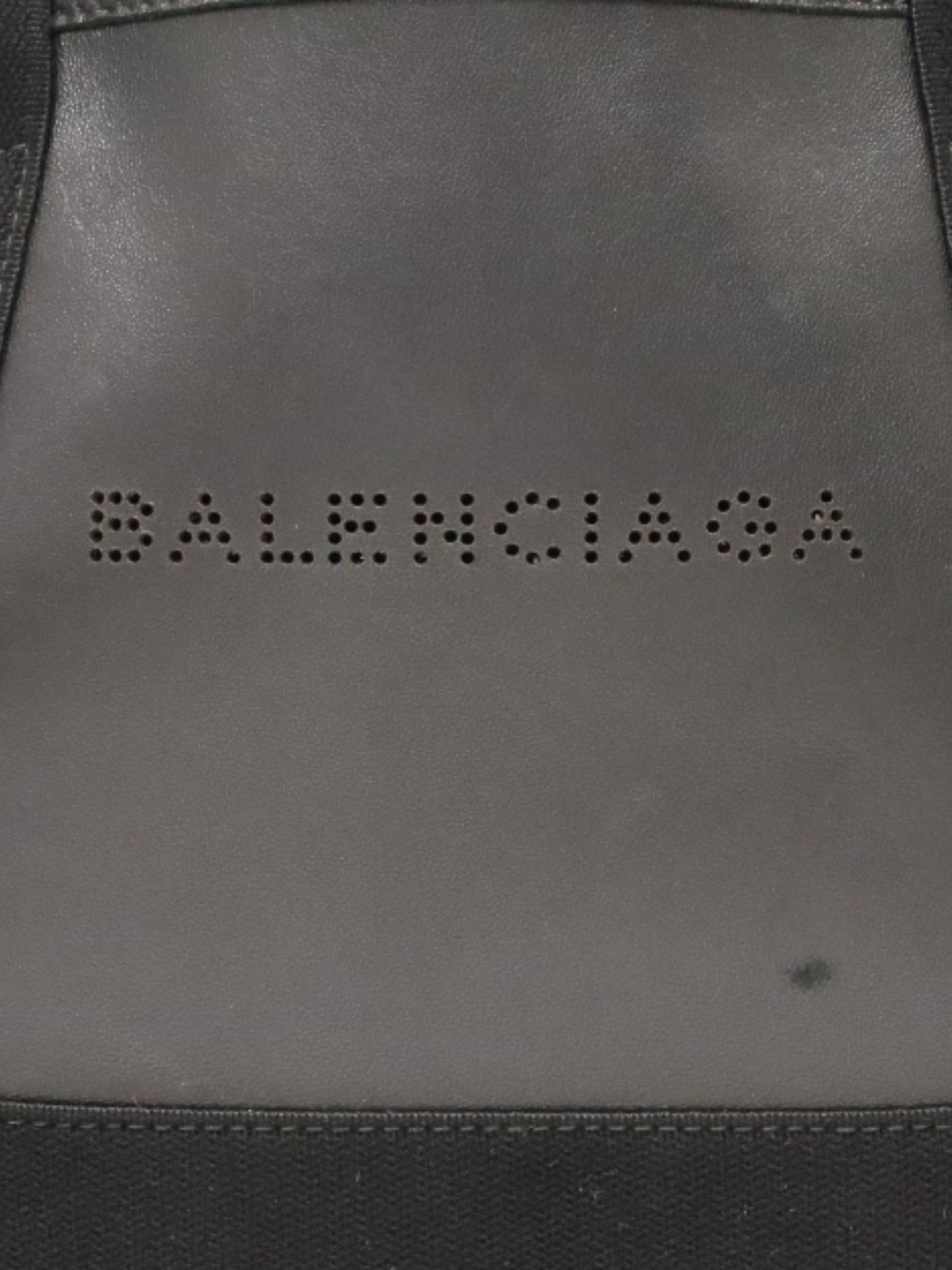 Balenciaga 2020s Black Leather Navy Cabas XS Bag