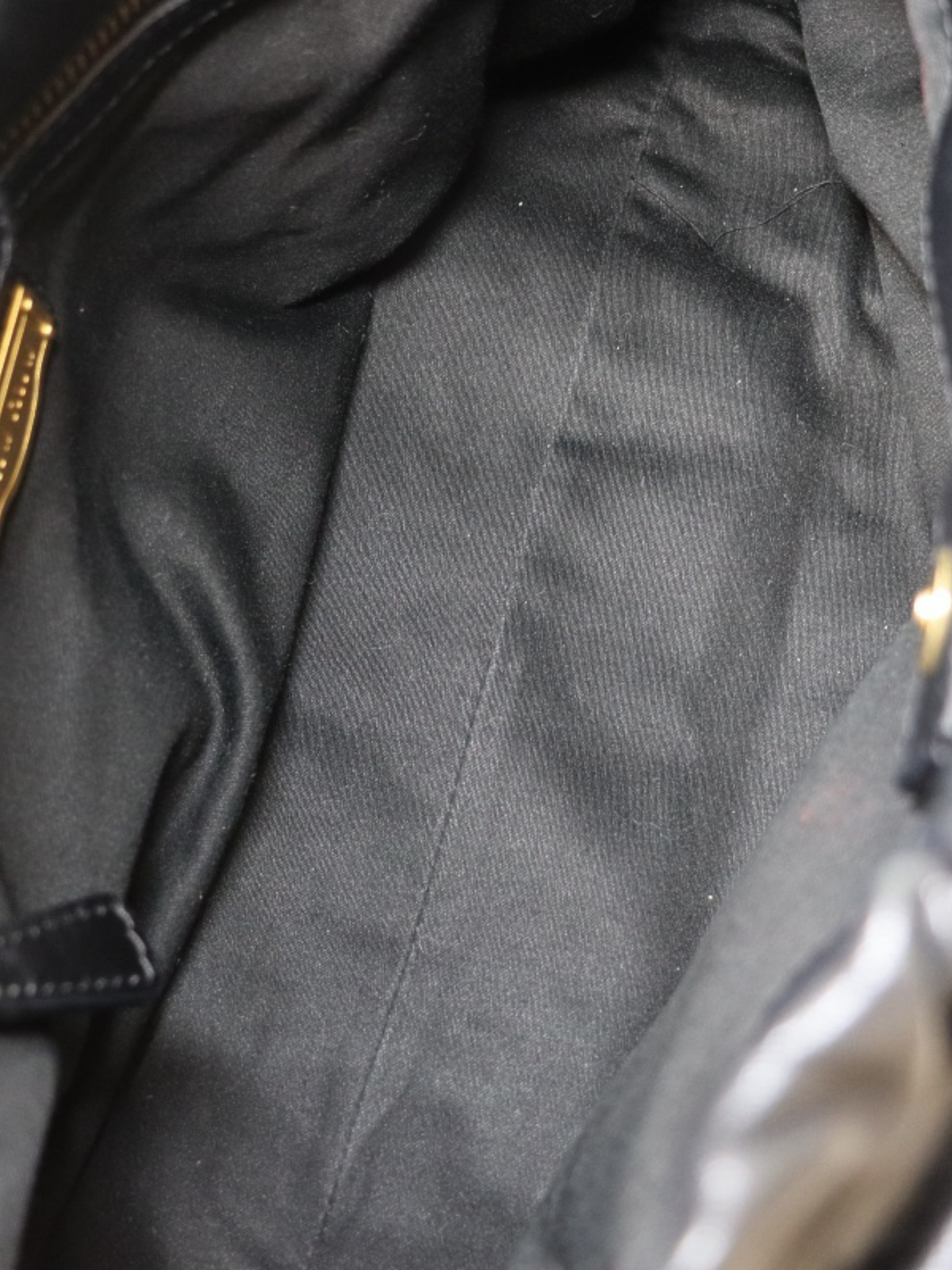 Miu Miu 2010s Black Vitello Lux Leather Logo 2Way Bag